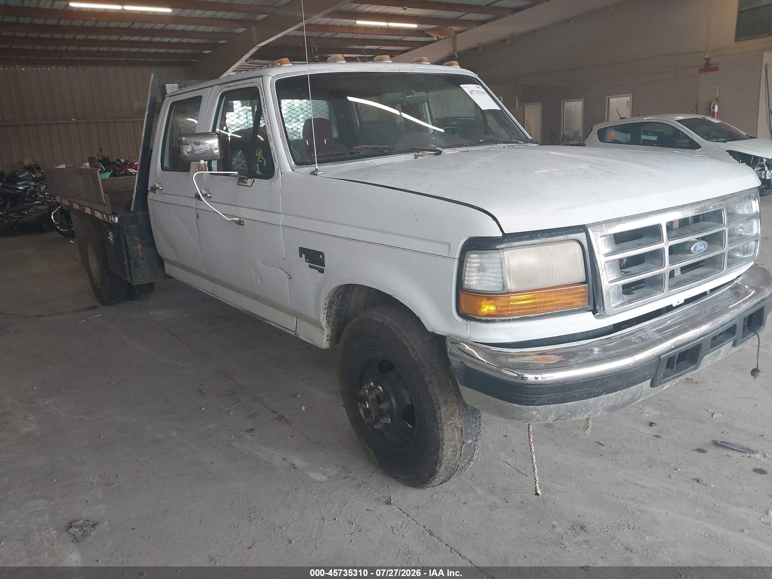 1997 Ford F-350 Xl White vin: 1FTJW35F7VEA89853