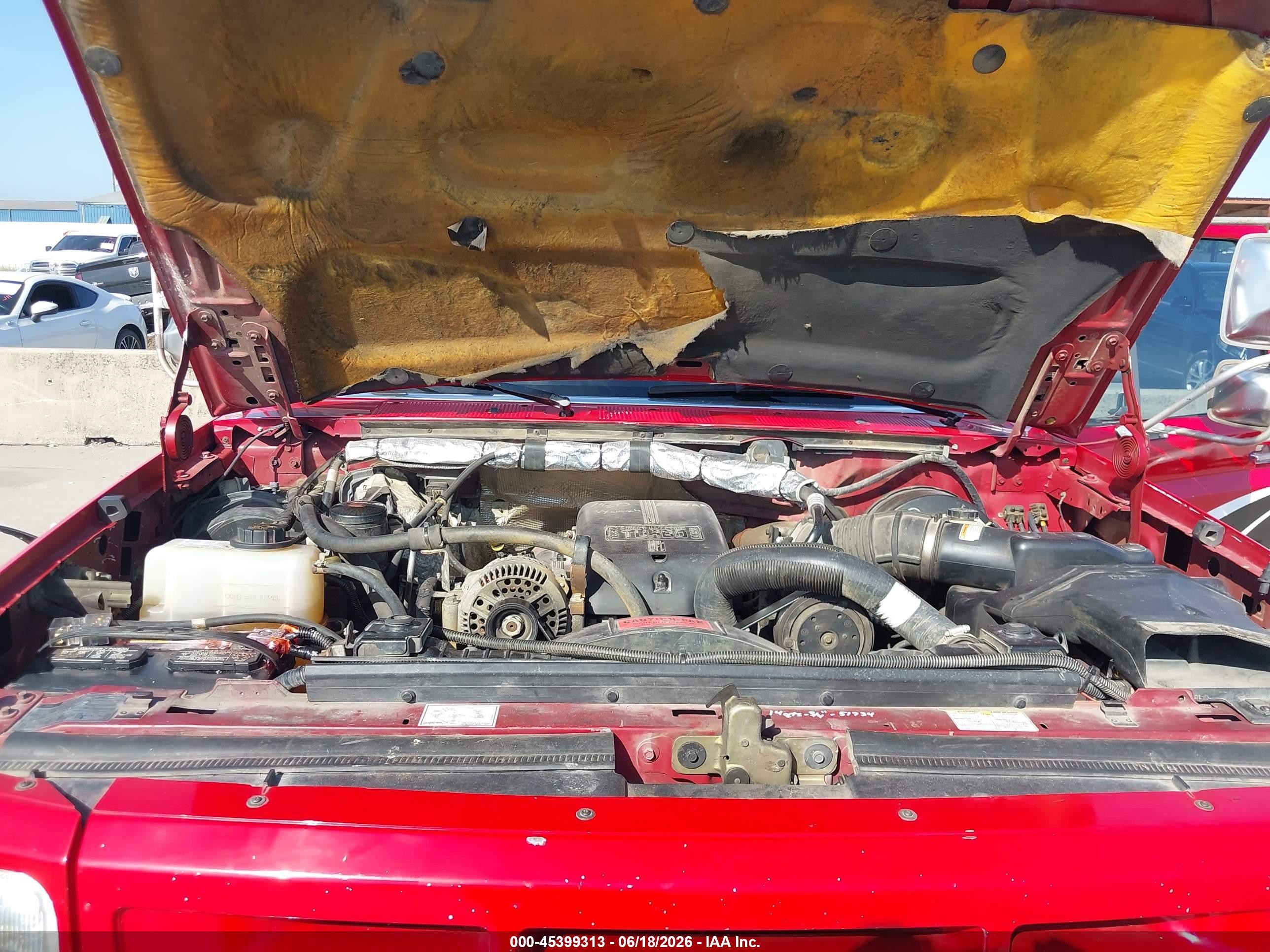 1997 Ford F-350 Xl Red vin: 1FTJW35F8VEA70583
