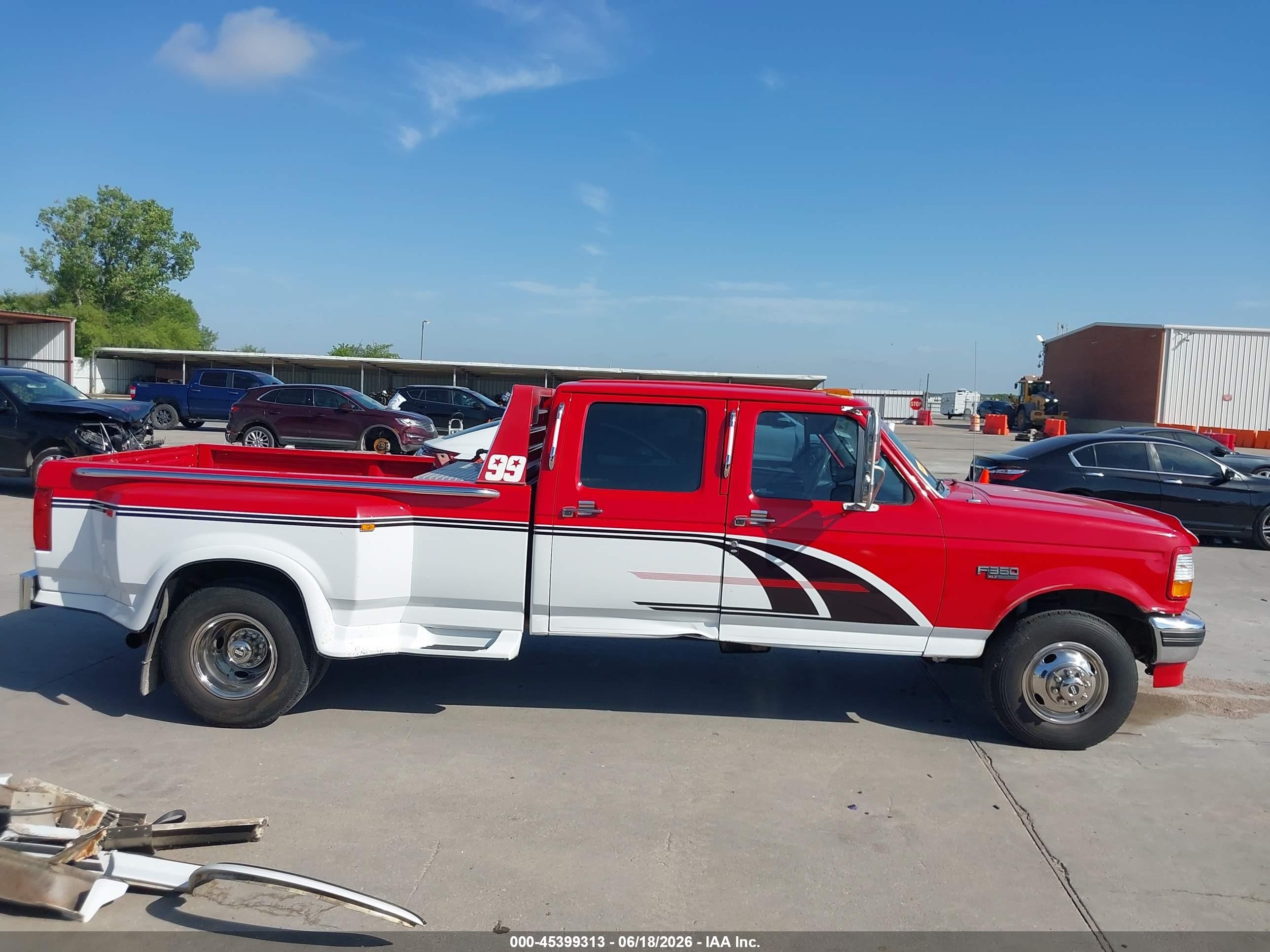 1997 Ford F-350 Xl Red vin: 1FTJW35F8VEA70583