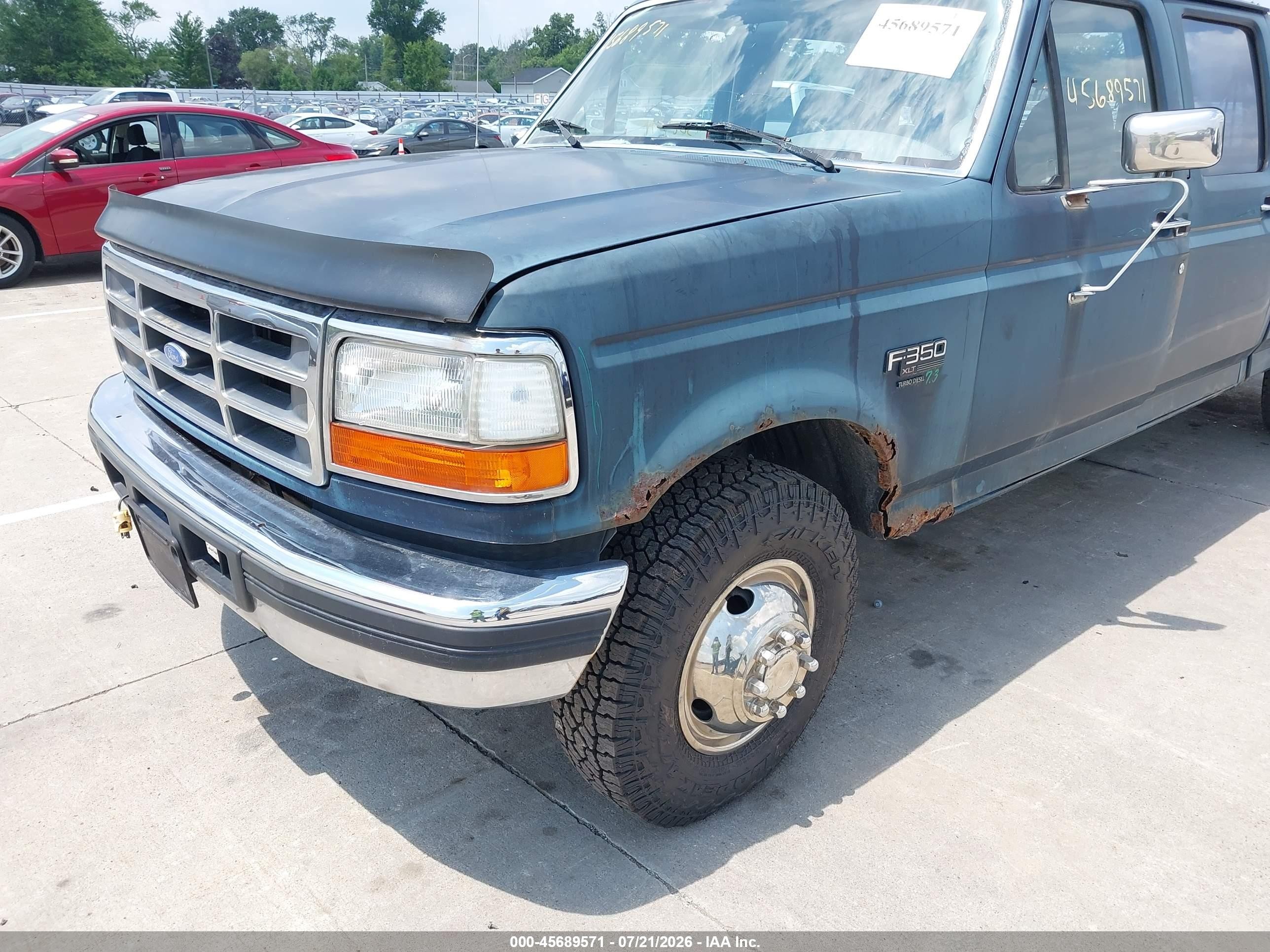 1994 Ford F350   Зеленый vin: 1FTJW35K8REA31513