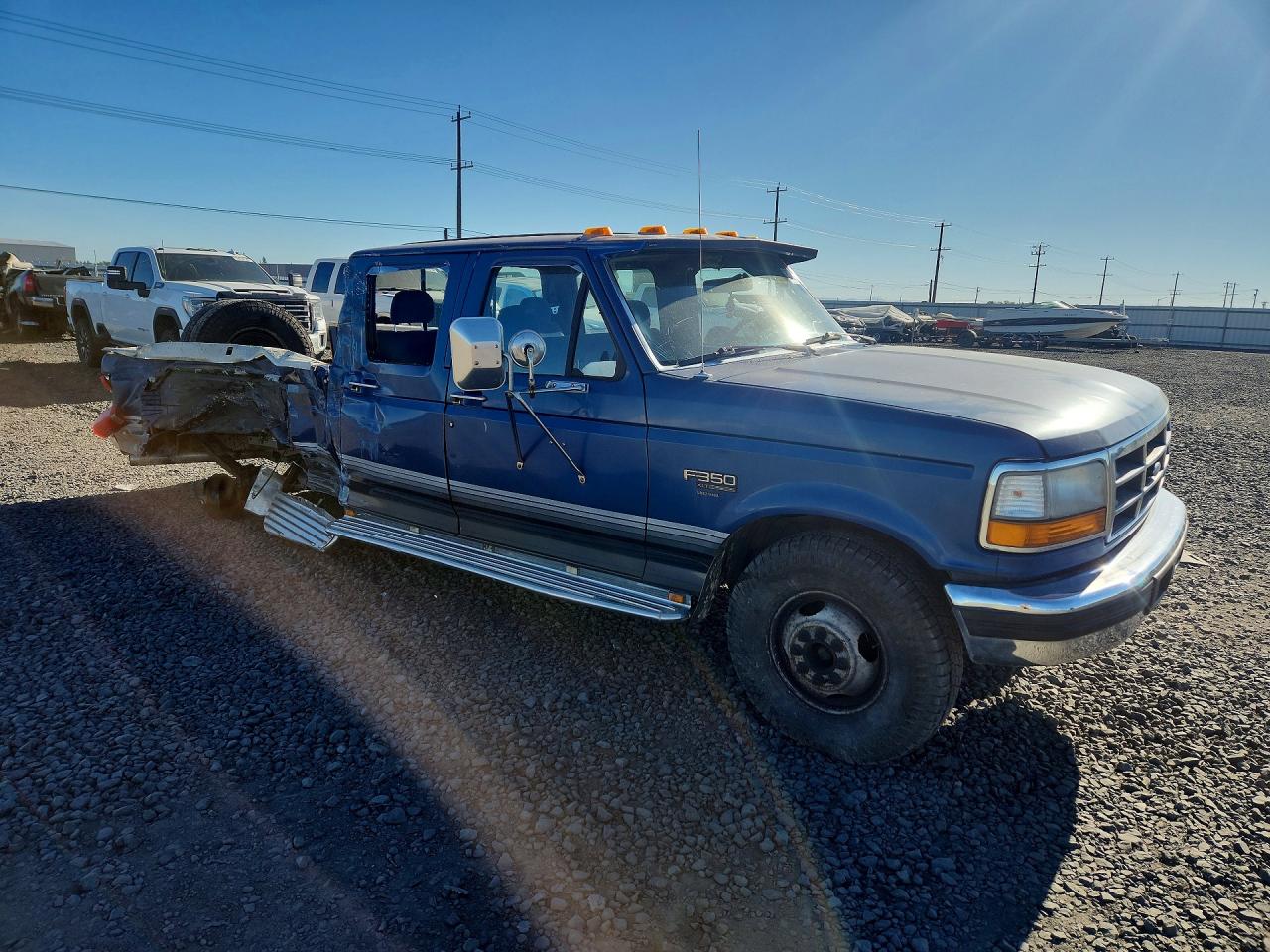 1994 Ford F350 Blue vin: 1FTJW35K9REA36087