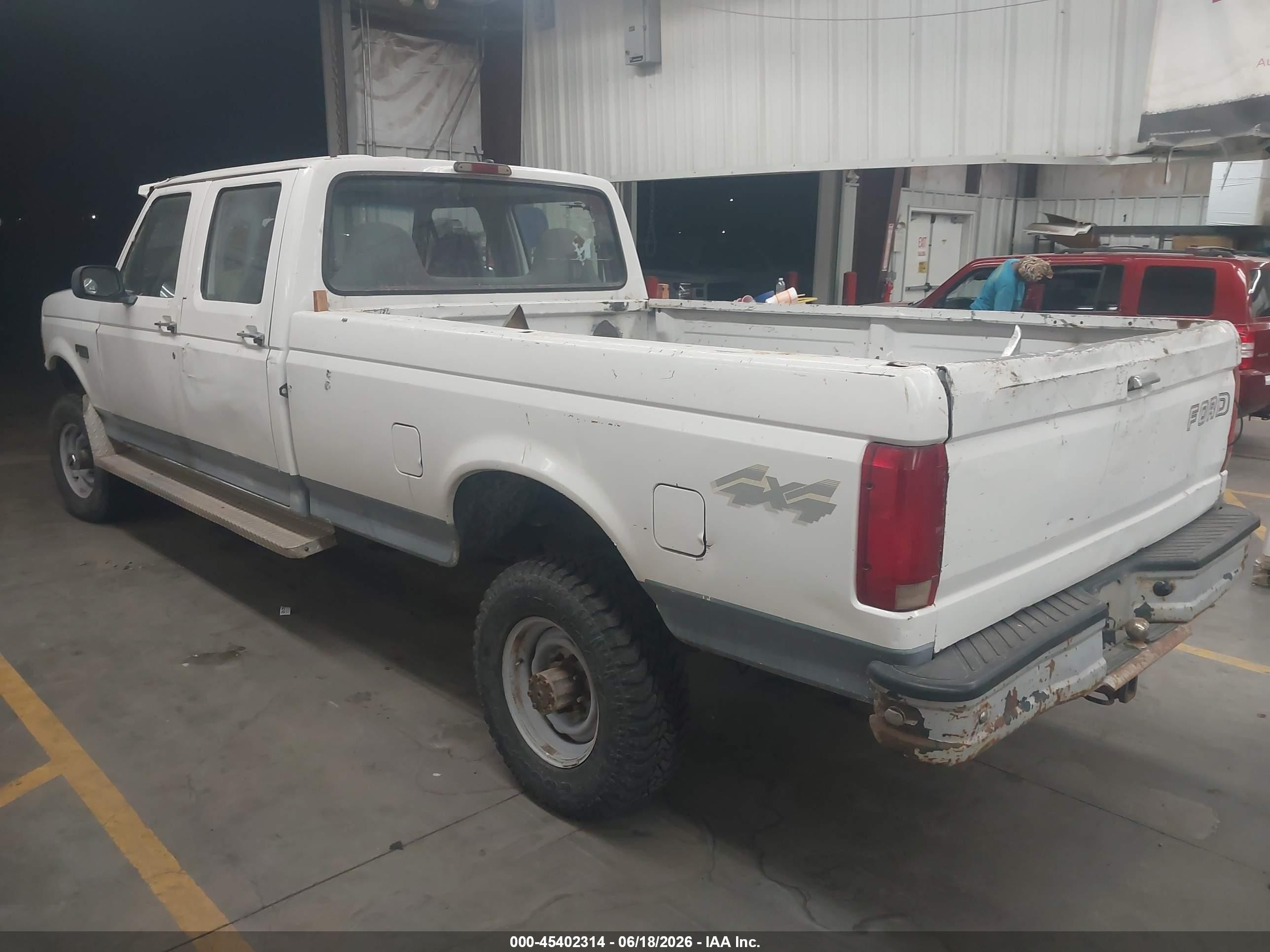 1997 Ford F-350 Xl White vin: 1FTJW36F8VEB17822