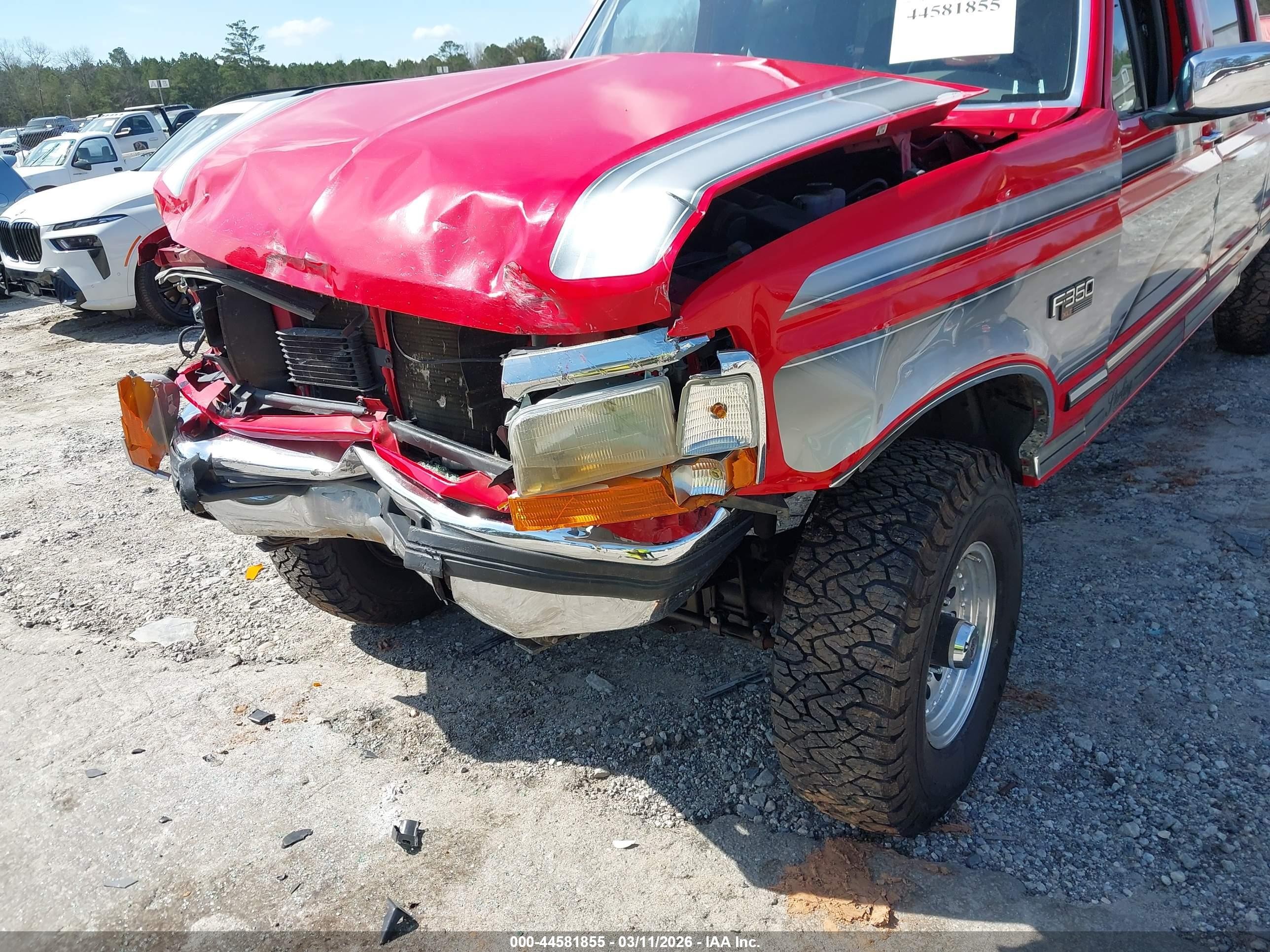 1997 Ford F-350 Xl Red vin: 1FTJW36G2VEB98521