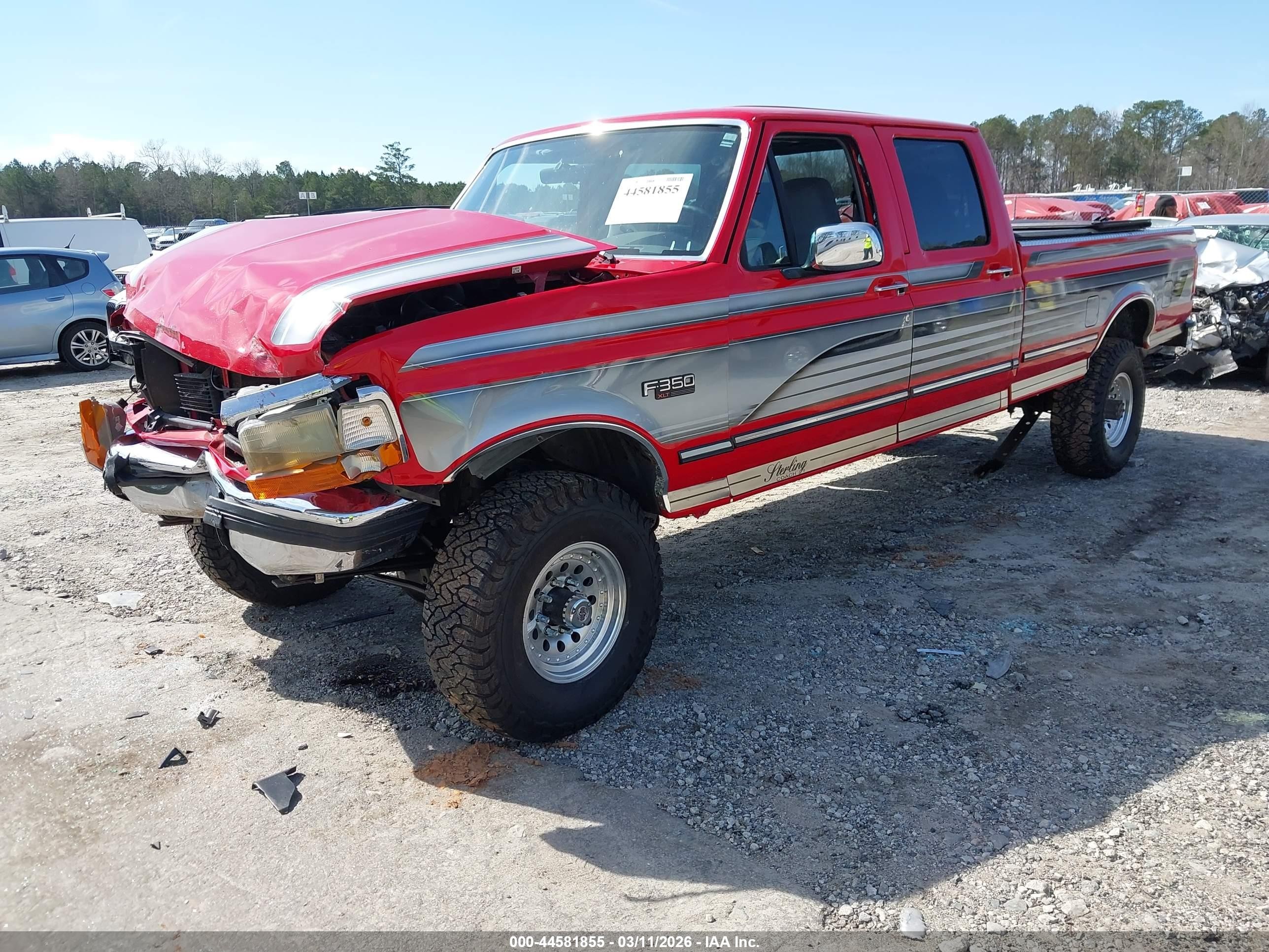 1997 Ford F-350 Xl Red vin: 1FTJW36G2VEB98521