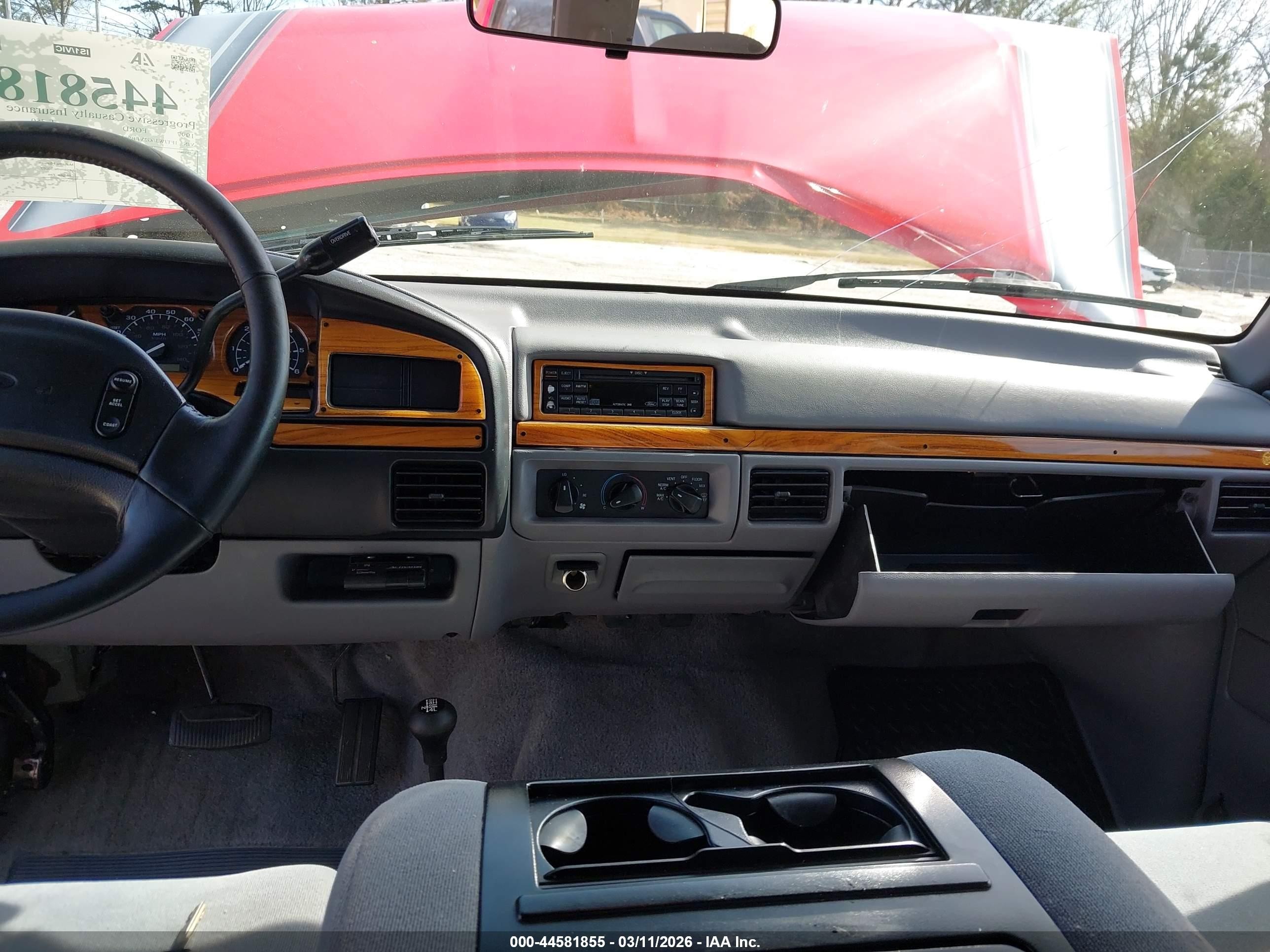 1997 Ford F-350 Xl Red vin: 1FTJW36G2VEB98521