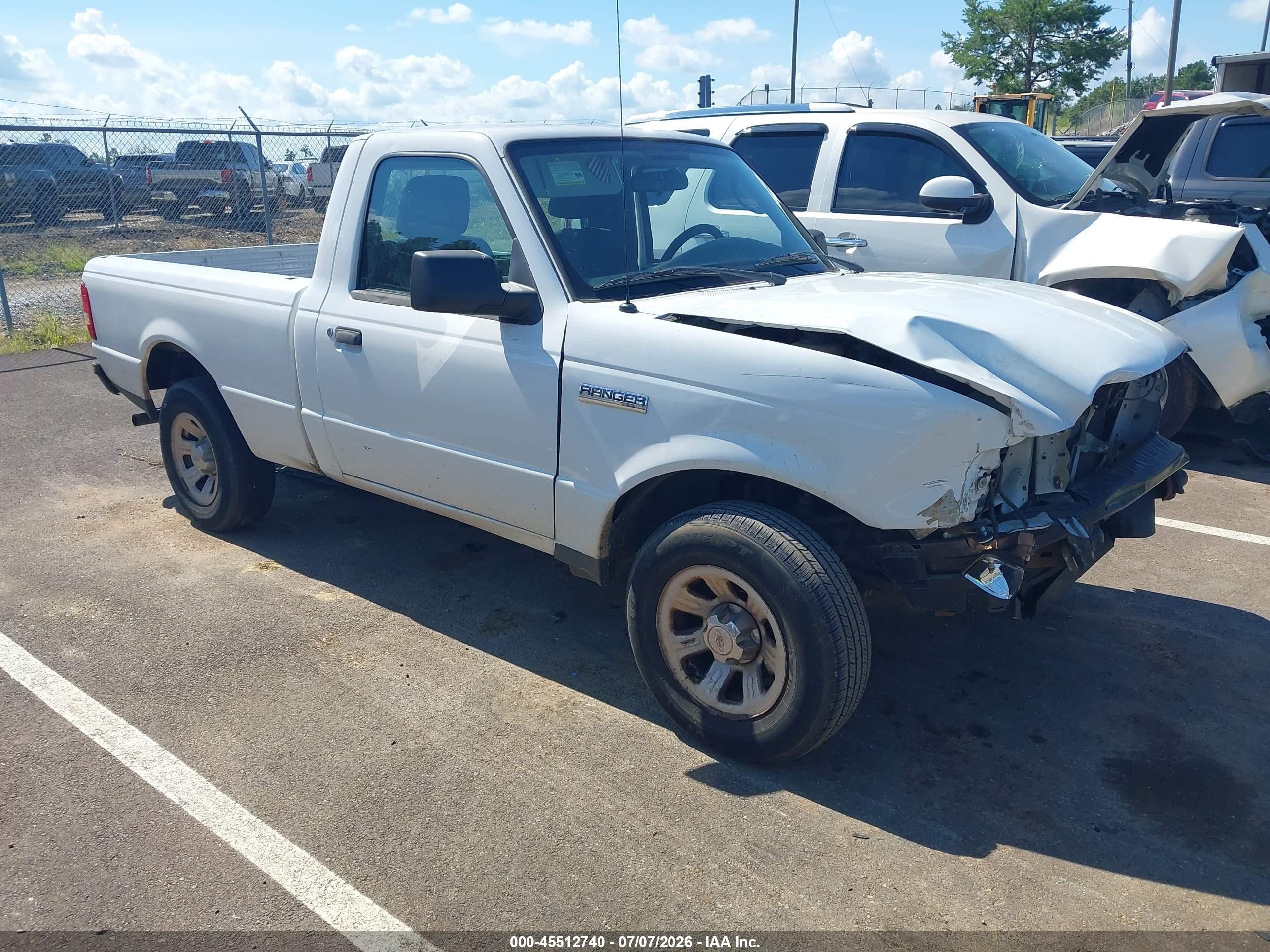 2010 Ford Ranger Xl/xlt White vin: 1FTKR1AD3APA72731