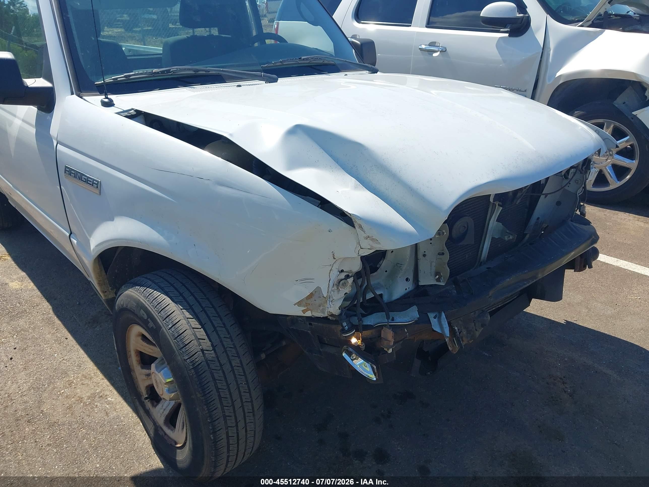 2010 Ford Ranger Xl/xlt White vin: 1FTKR1AD3APA72731