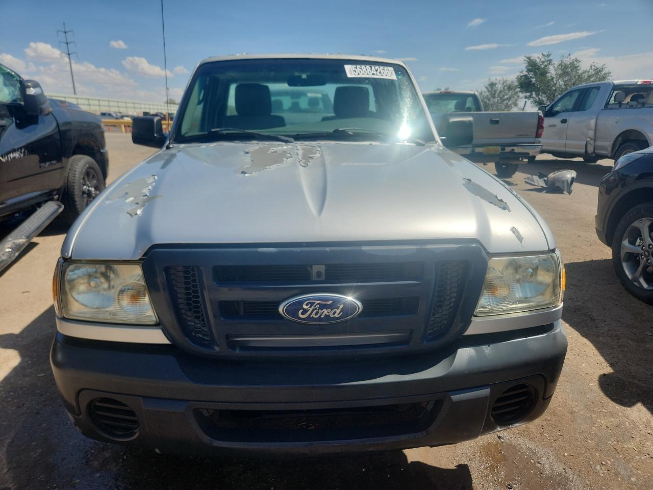 2010 Ford Ranger Silver vin: 1FTKR1AD4APA69059 Damage: Left Head Lamp, Faded, Repair Required