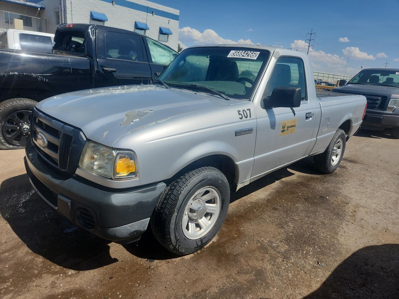 2010 Ford Ranger Silver vin: 1FTKR1AD4APA69059 Damage: Left Front Fender, Peeling, > 12 Inches