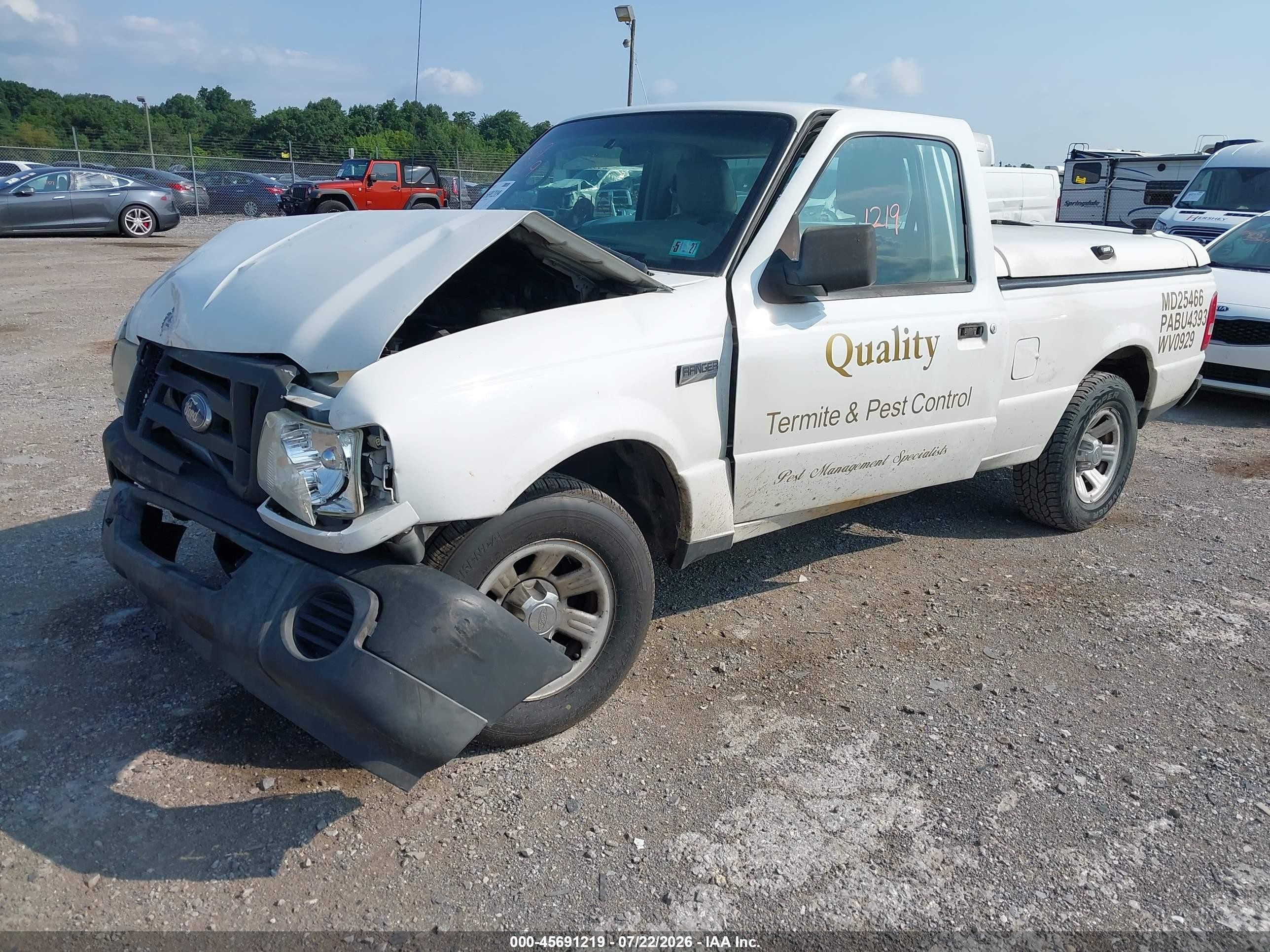 2011 Ford Ranger Xl White vin: 1FTKR1AD6BPA33584