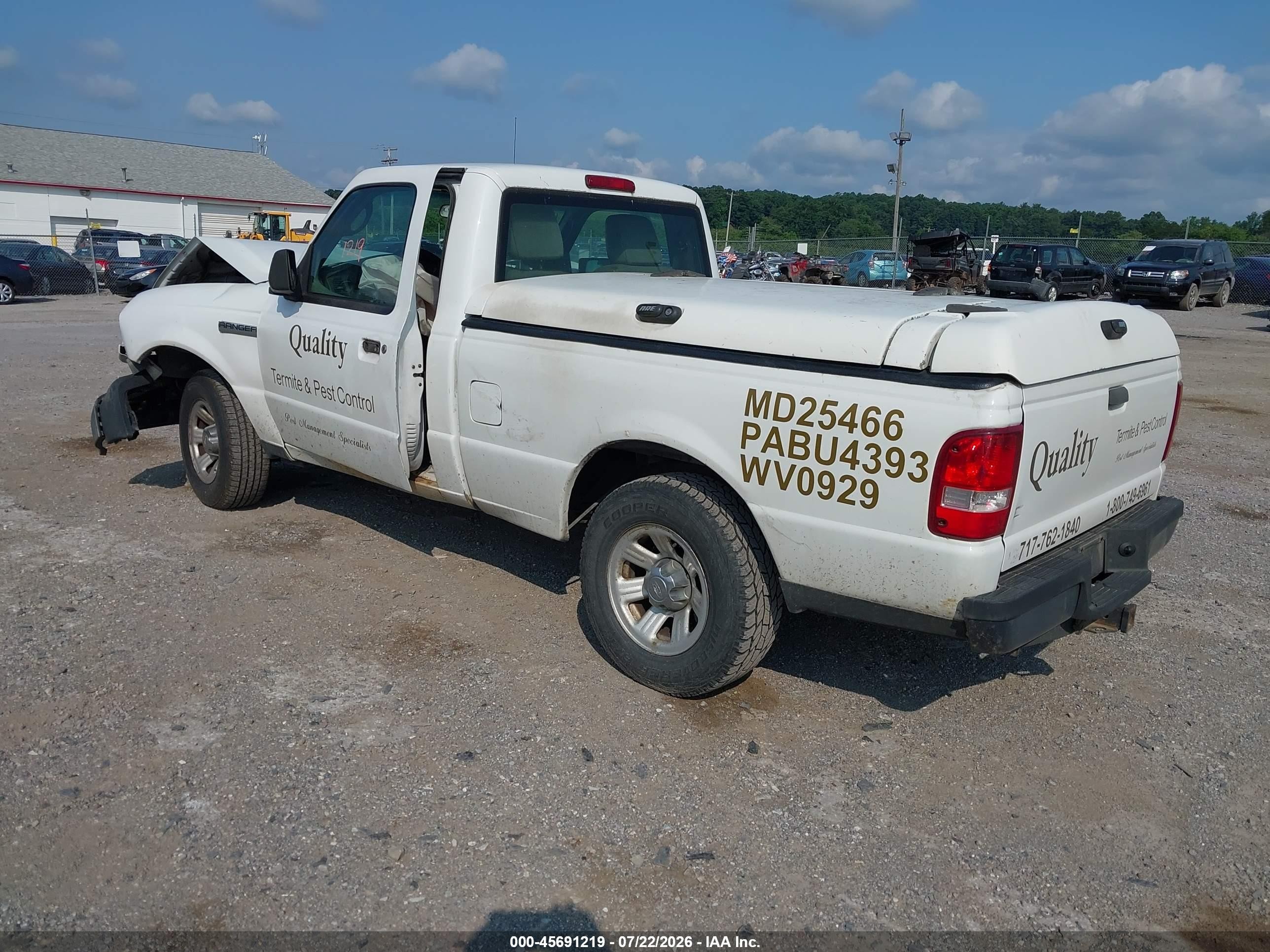 2011 Ford Ranger Xl White vin: 1FTKR1AD6BPA33584