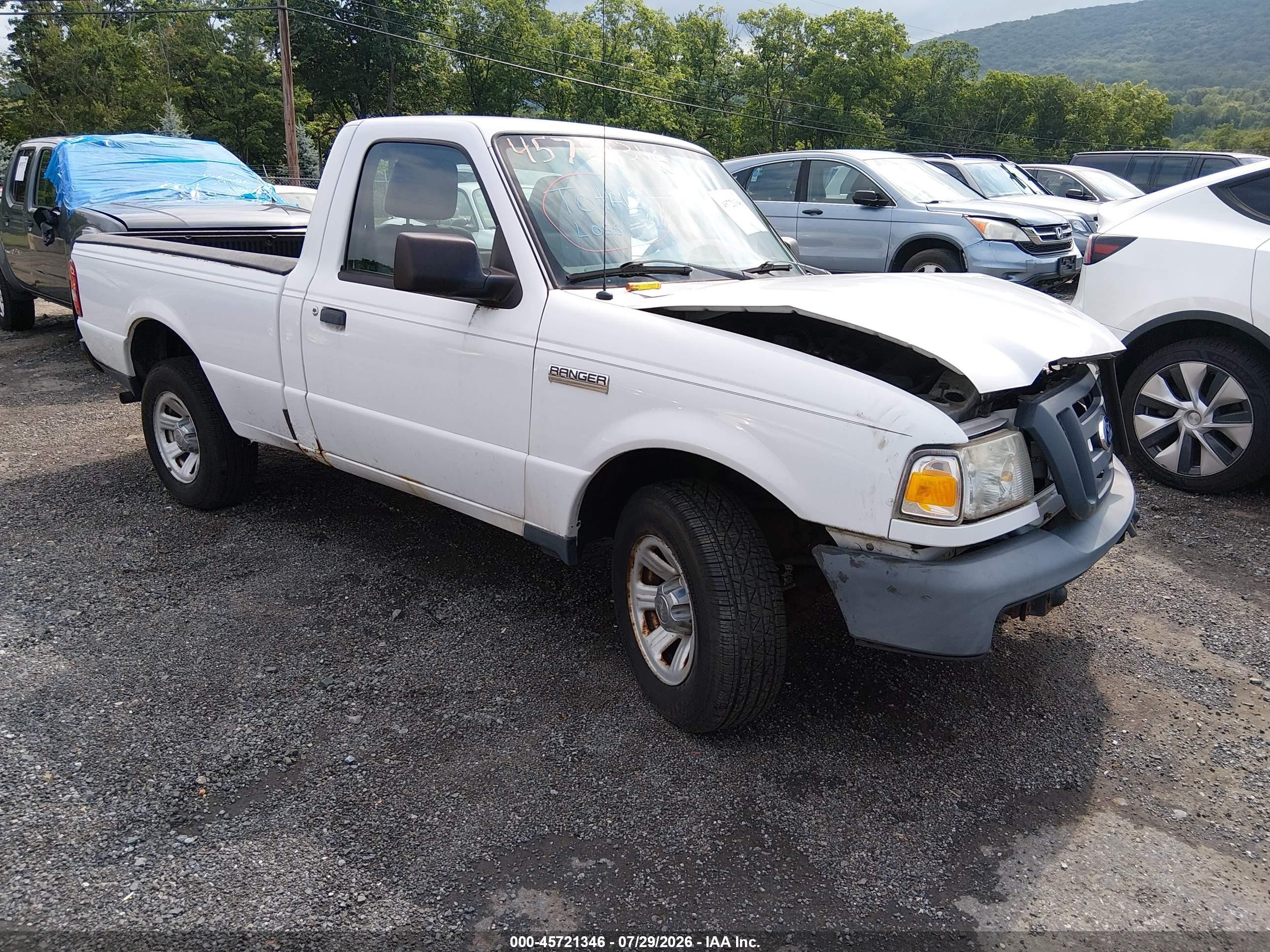 2010 Ford Ranger Xl White vin: 1FTKR1AD7APA56371