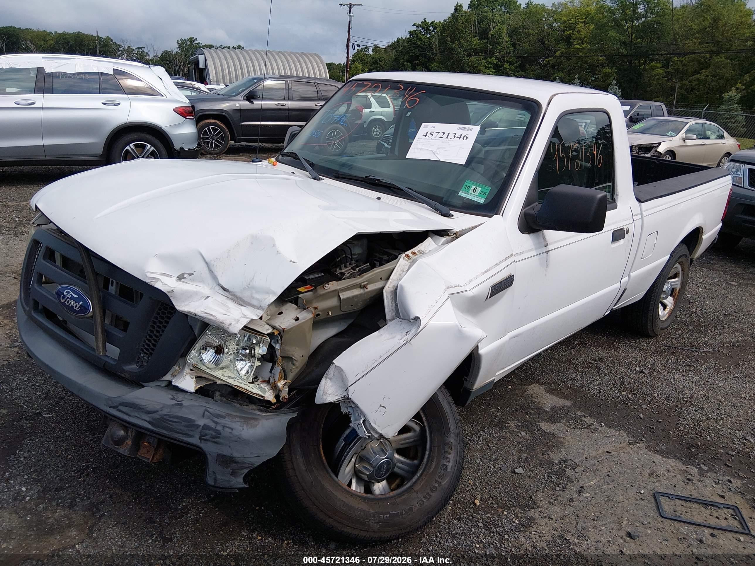 2010 Ford Ranger Xl White vin: 1FTKR1AD7APA56371