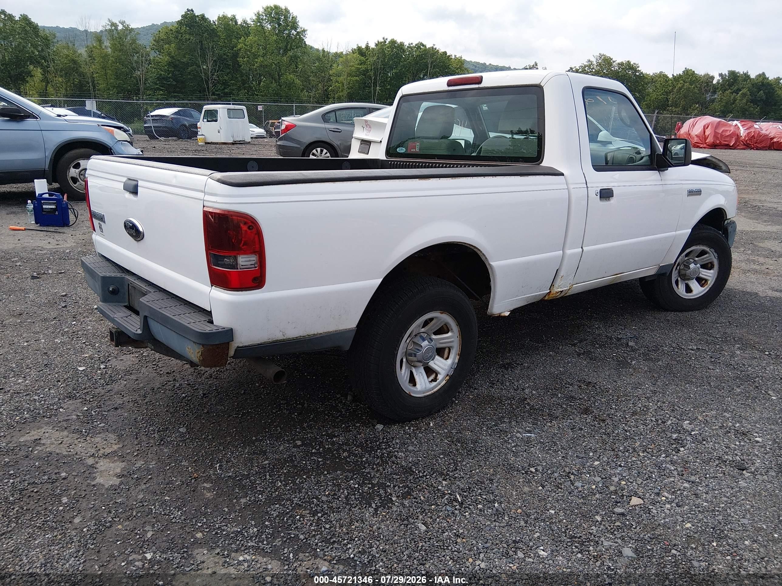 2010 Ford Ranger Xl White vin: 1FTKR1AD7APA56371