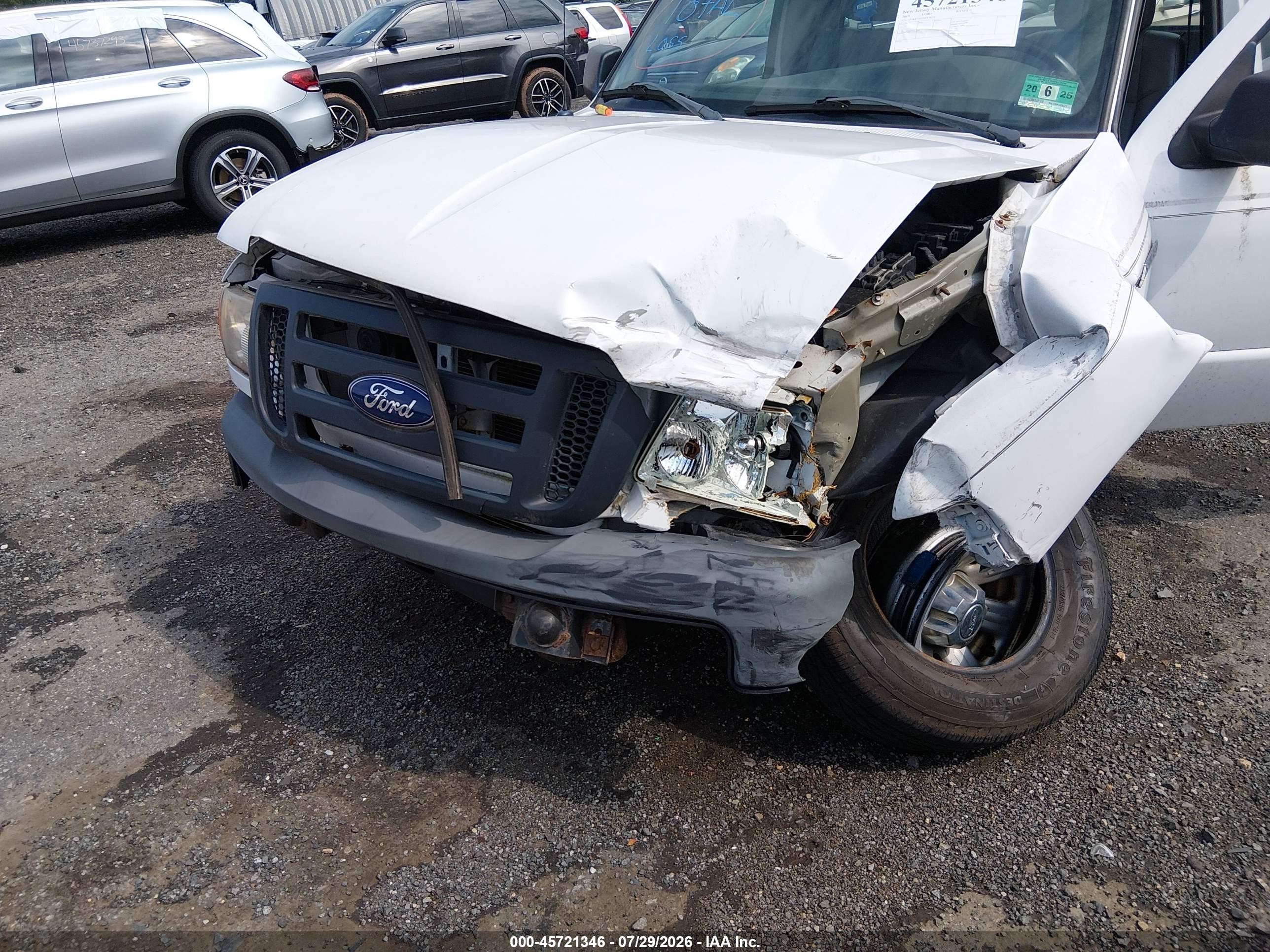 2010 Ford Ranger Xl White vin: 1FTKR1AD7APA56371