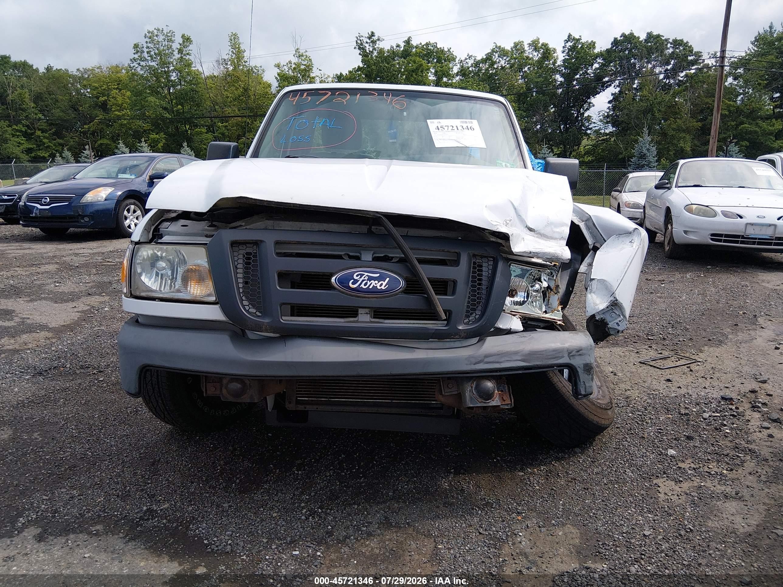 2010 Ford Ranger Xl White vin: 1FTKR1AD7APA56371