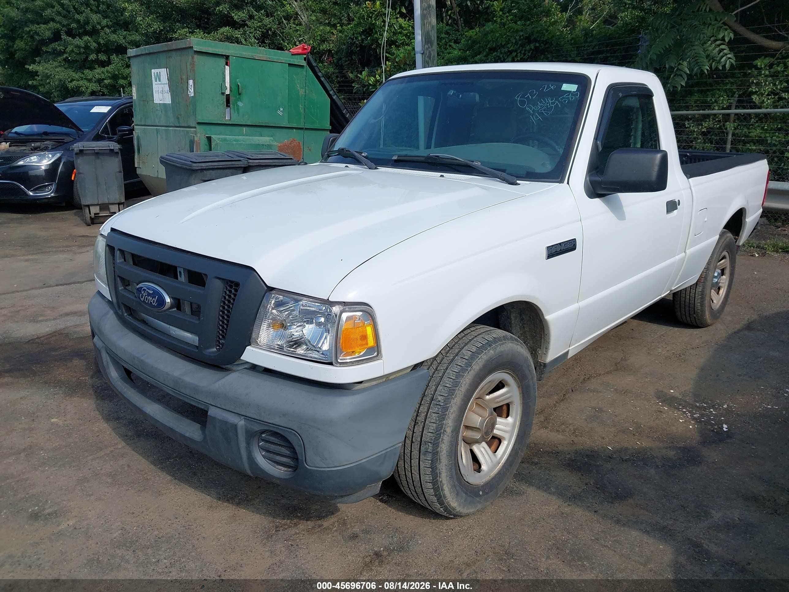 2011 Ford Ranger Xl White vin: 1FTKR1AD9BPA14317