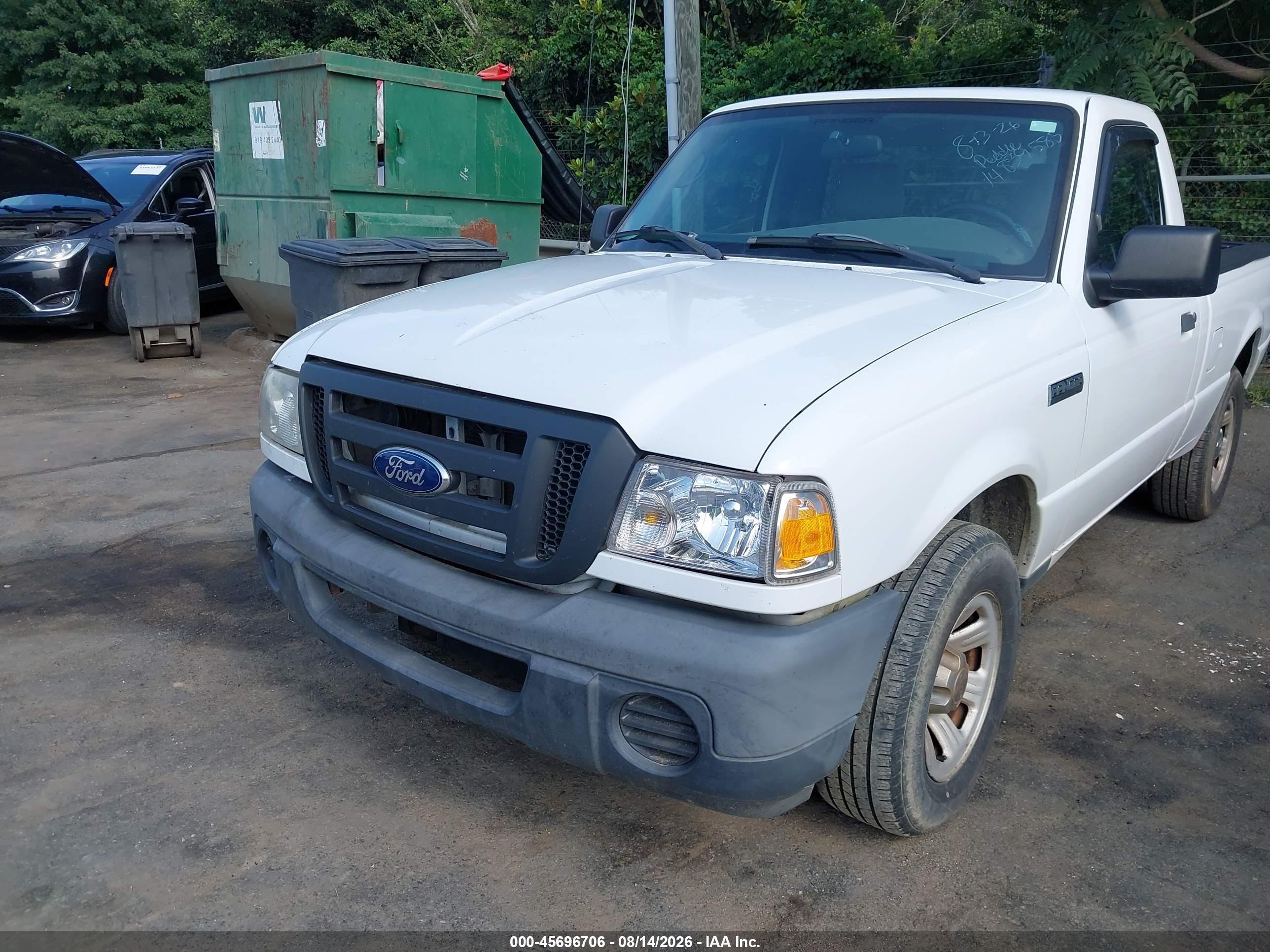 2011 Ford Ranger Xl White vin: 1FTKR1AD9BPA14317