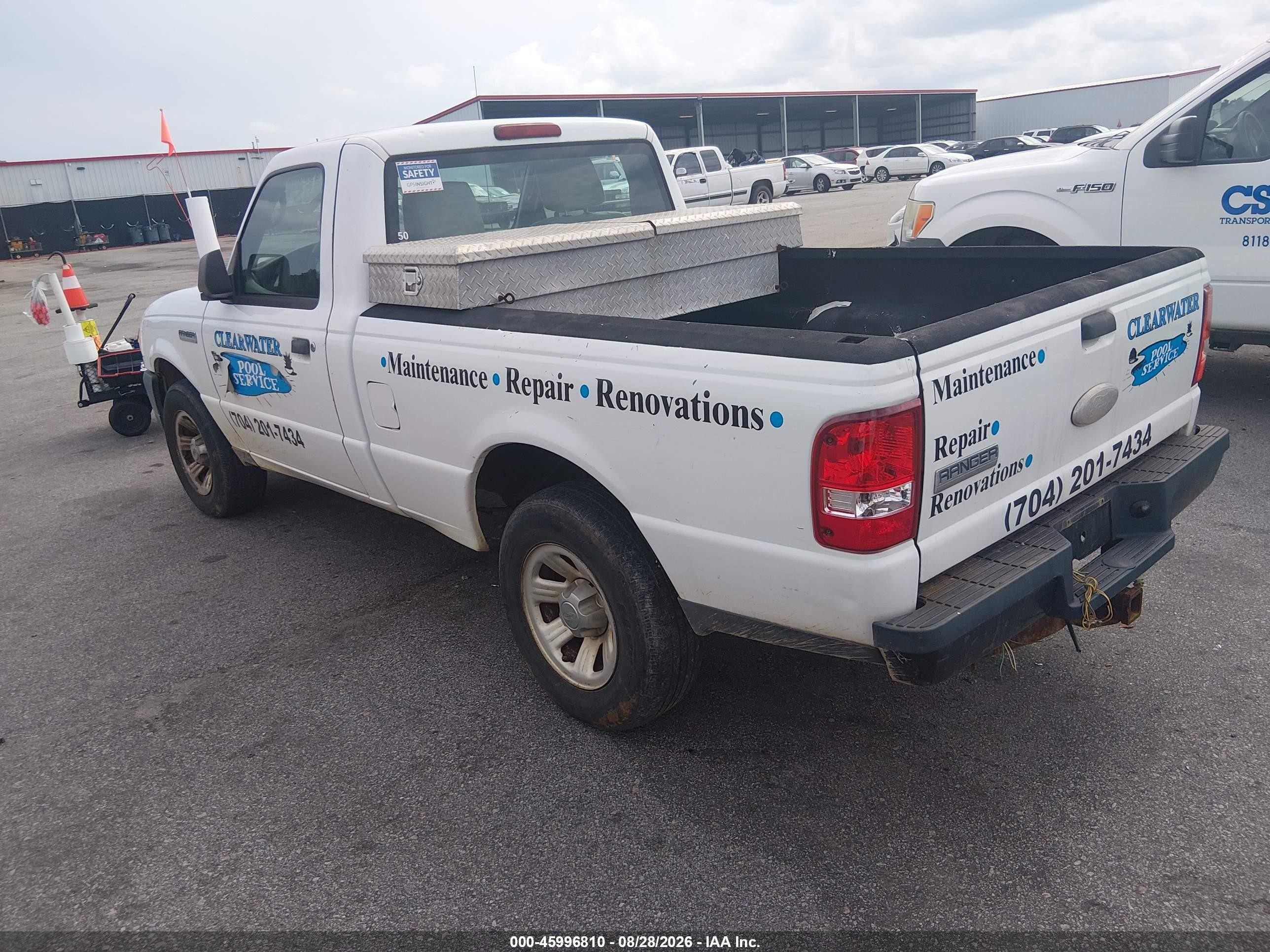 2011 Ford Ranger Xl White vin: 1FTKR1AD9BPB18564