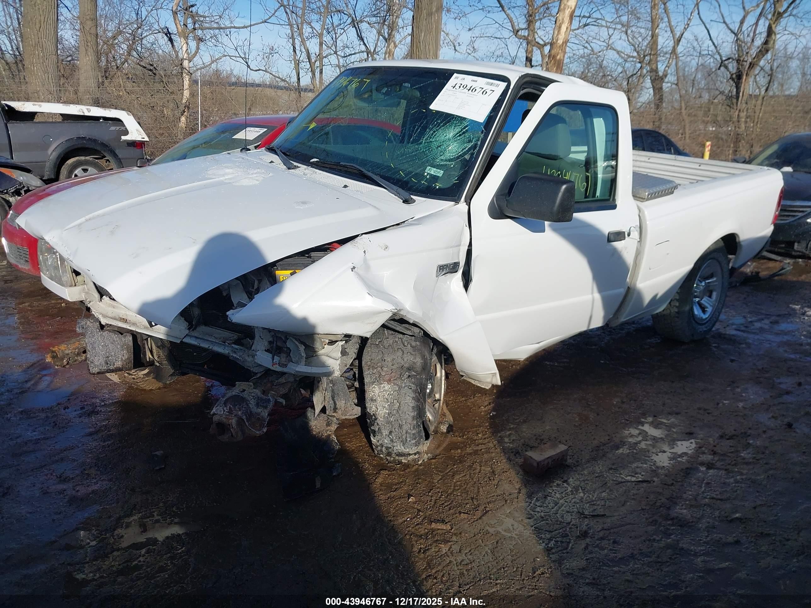 2011 Ford Ranger Xl White vin: 1FTKR1AD9BPB20279