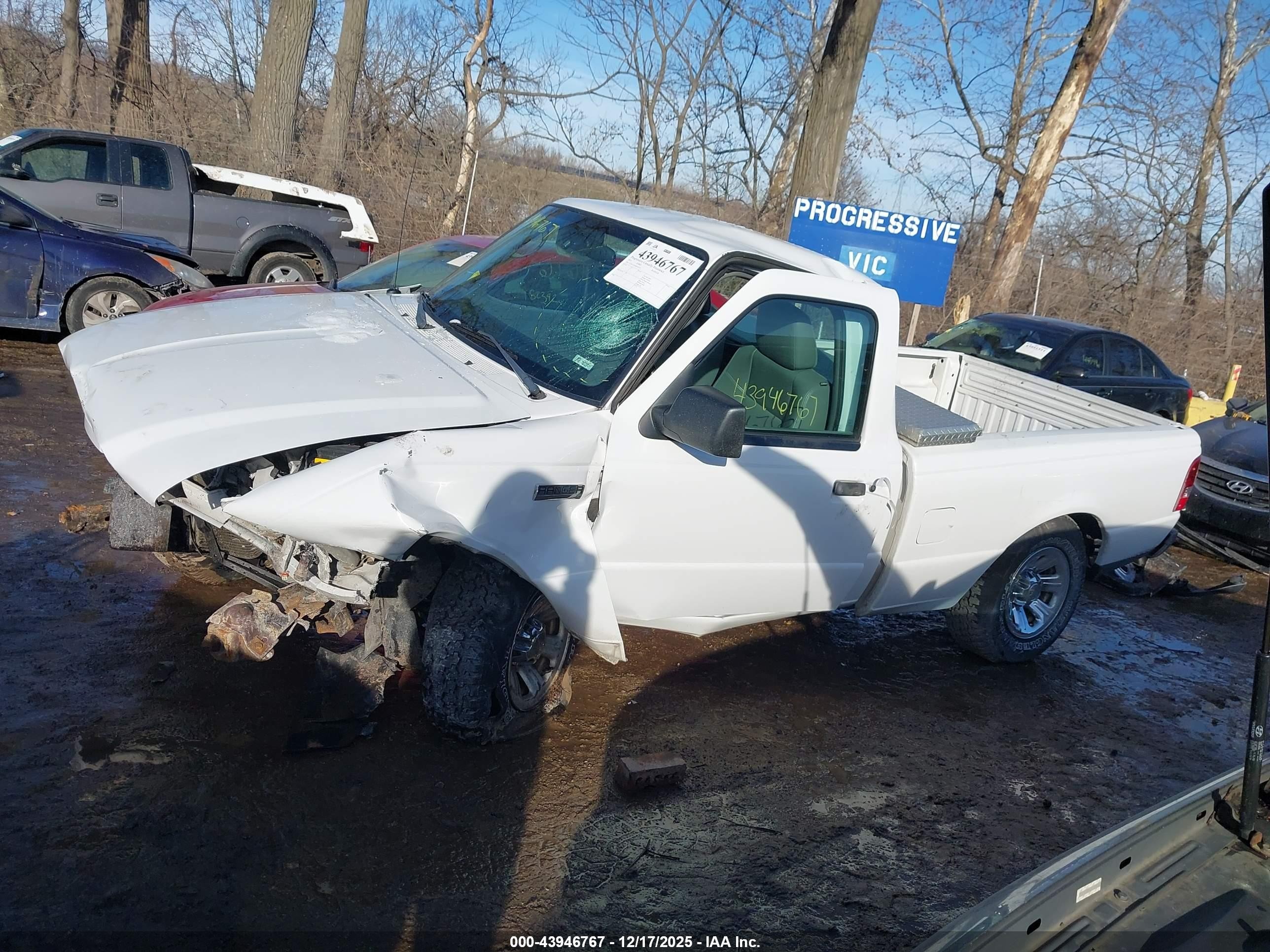 2011 Ford Ranger Xl White vin: 1FTKR1AD9BPB20279