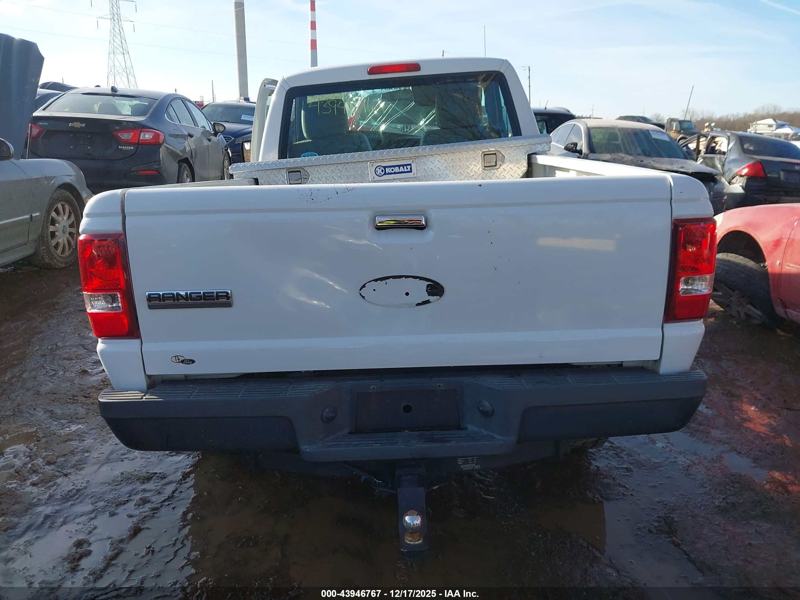 2011 Ford Ranger Xl White vin: 1FTKR1AD9BPB20279