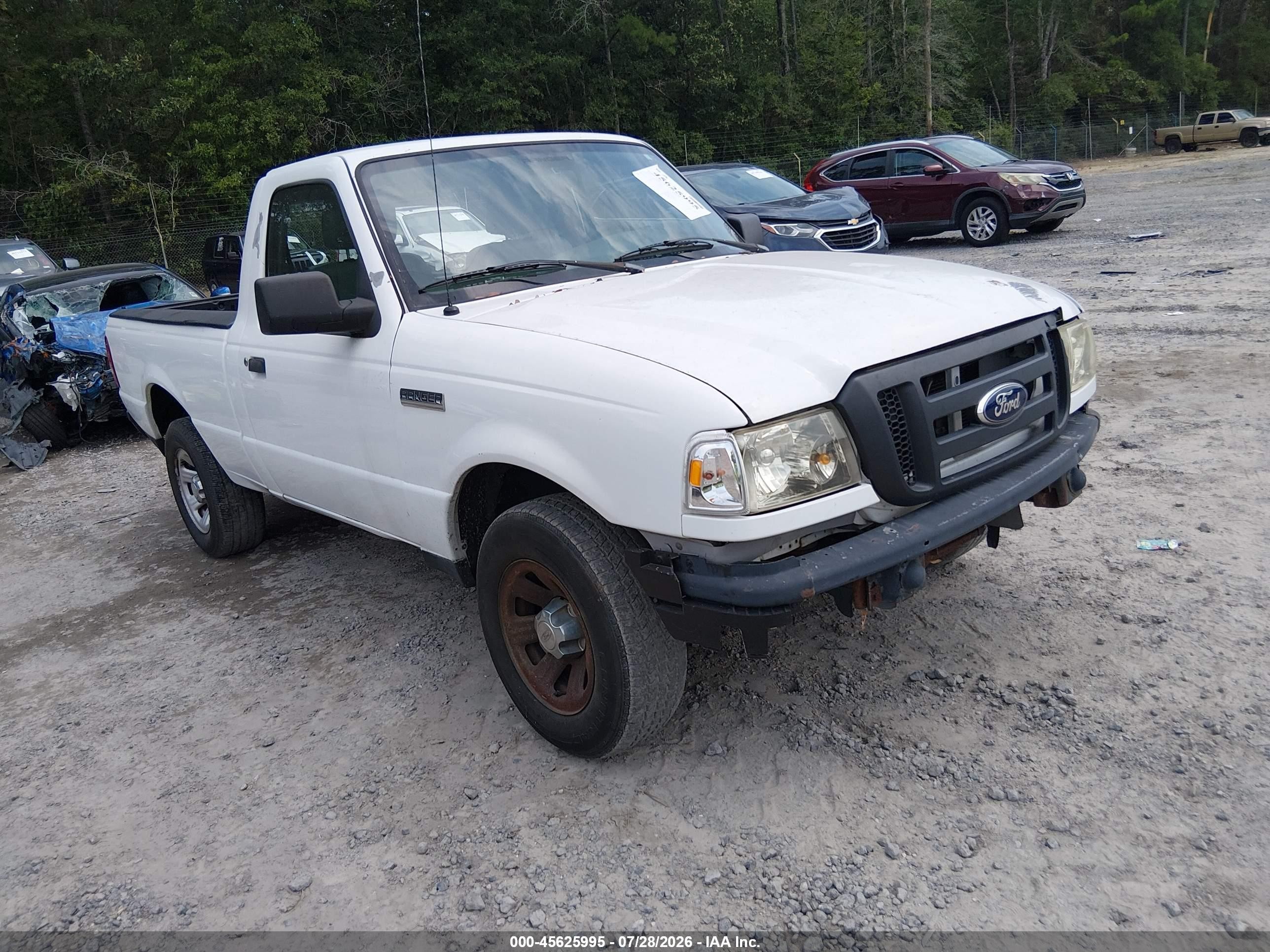 2011 Ford Ranger Xl White vin: 1FTKR1ADXBPA25715