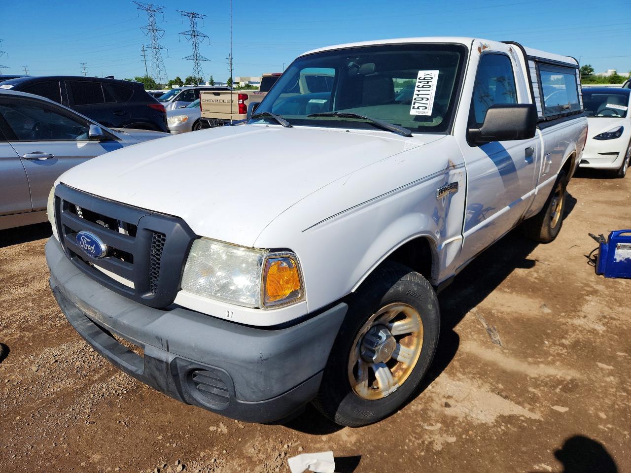 2011 Ford Ranger White vin: 1FTKR1ADXBPA64398