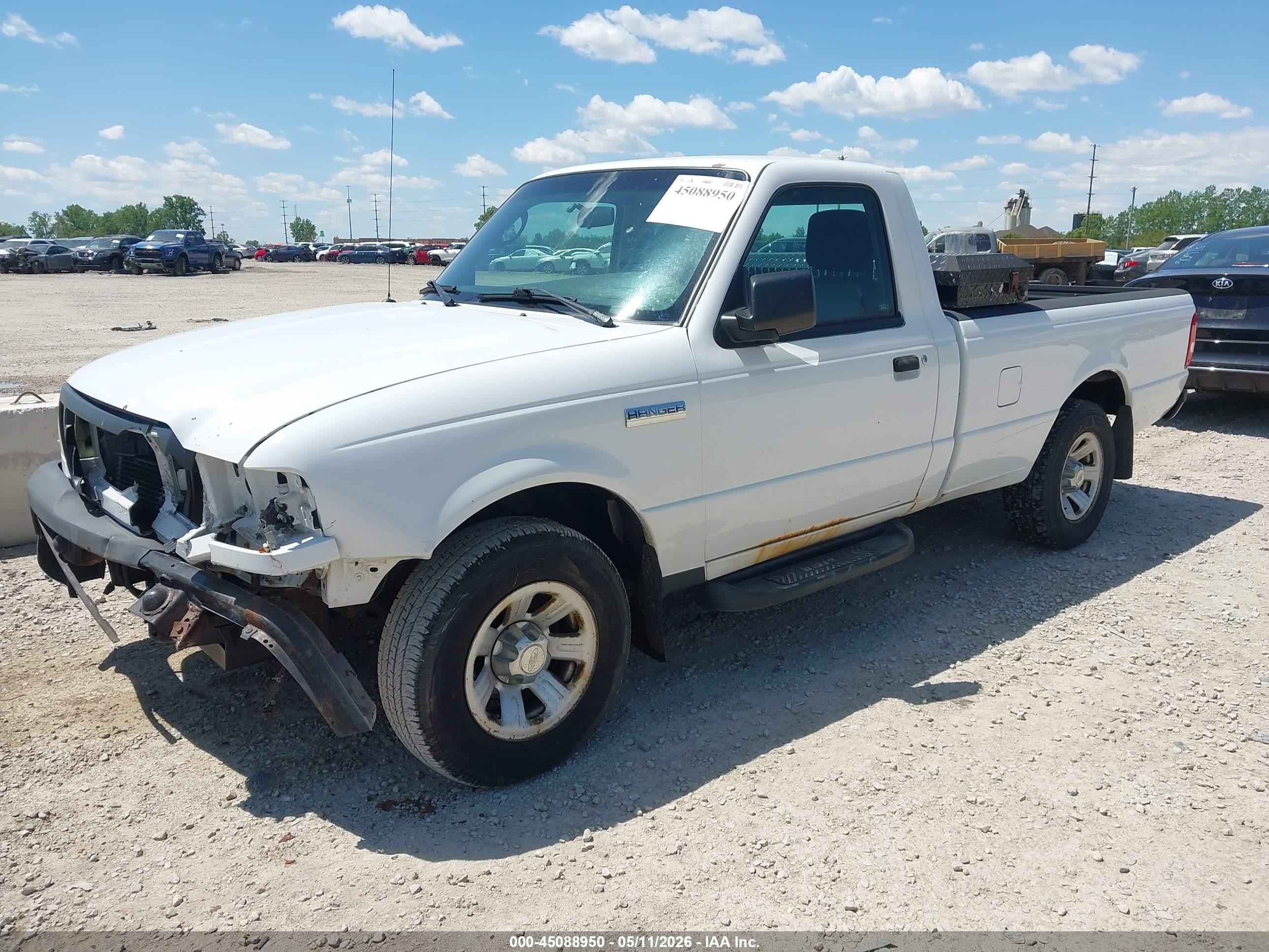 2010 Ford Ranger Xl White vin: 1FTKR1AE5APA34796
