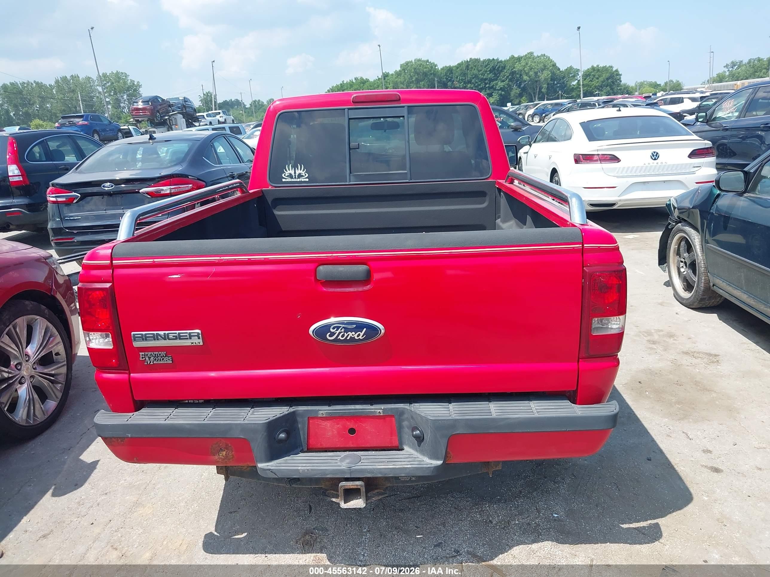 2011 Ford Ranger Xlt Red vin: 1FTKR1ED0BPA21585