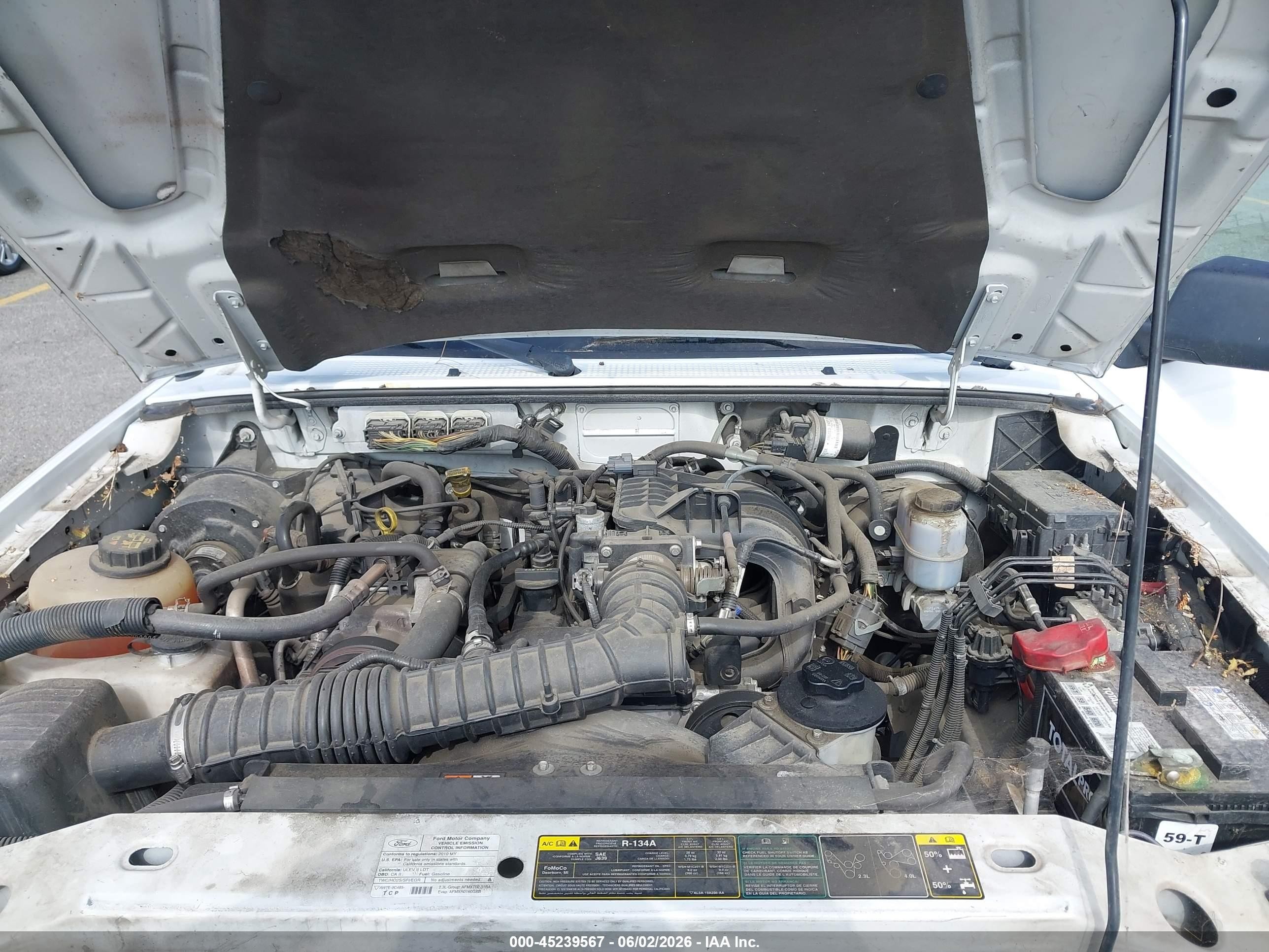 2010 Ford Ranger Xl/xlt White vin: 1FTKR1EDOAPA47764