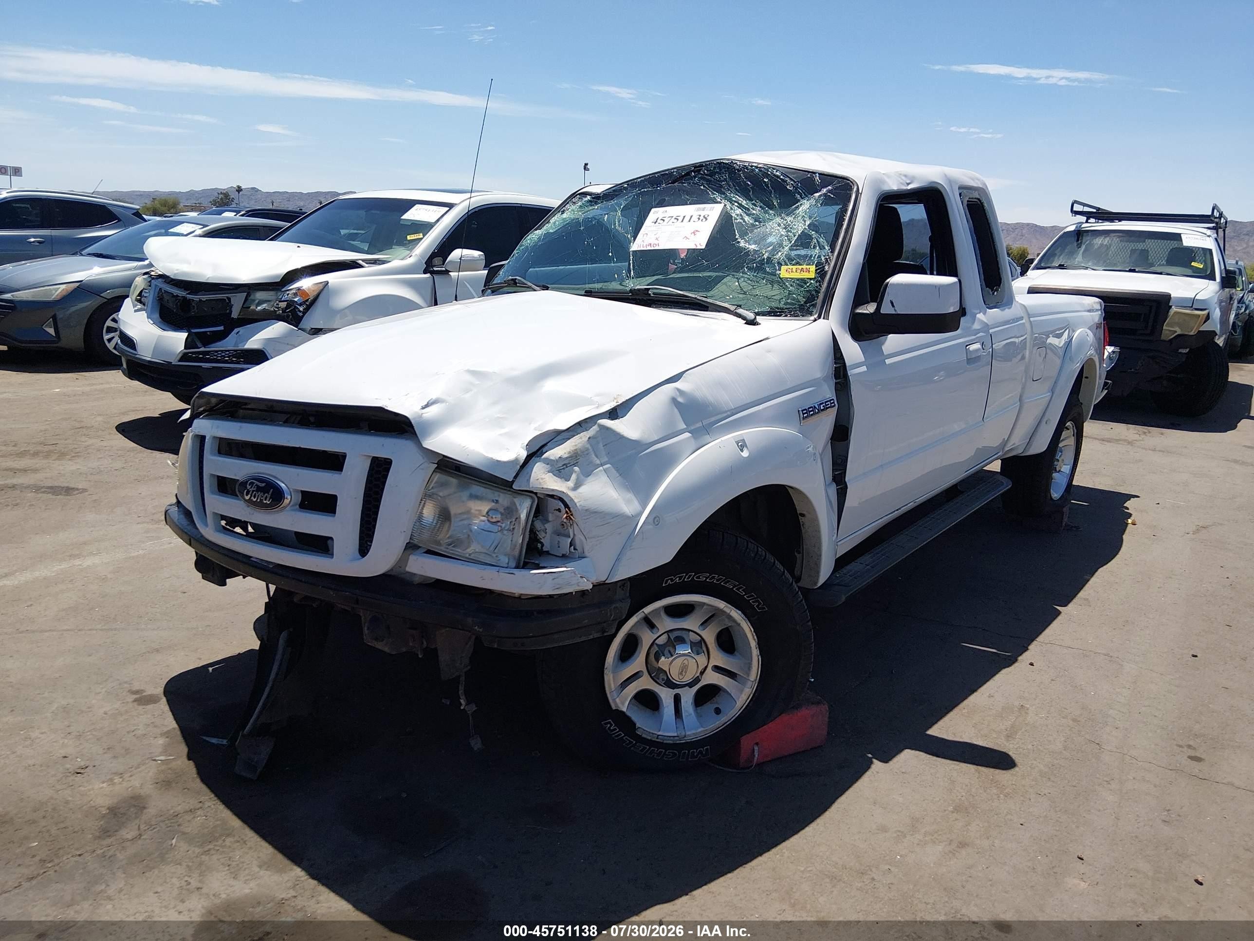 2011 Ford Ranger Sport White vin: 1FTKR4EE0BPB05125