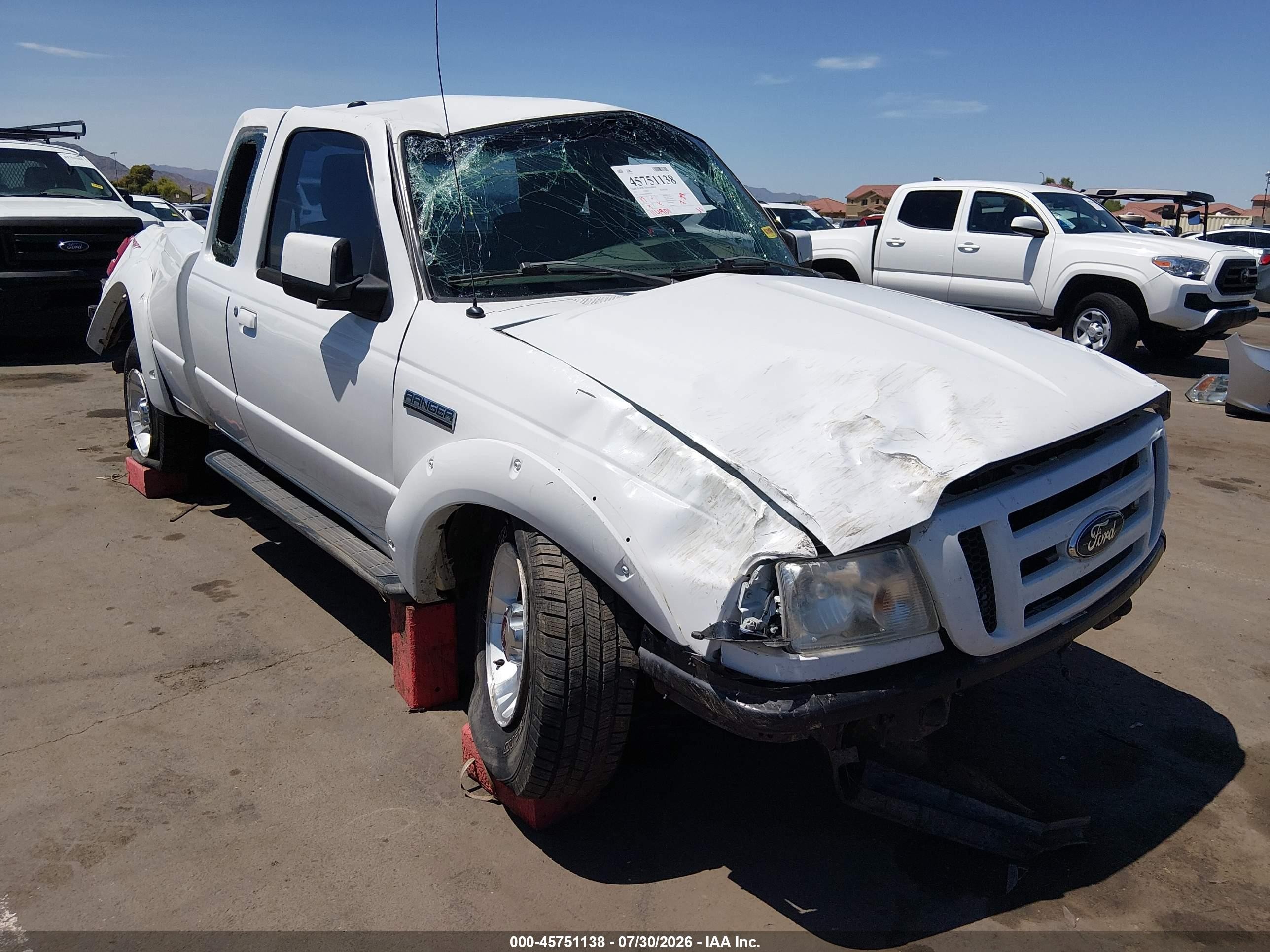 2011 Ford Ranger Sport White vin: 1FTKR4EE0BPB05125