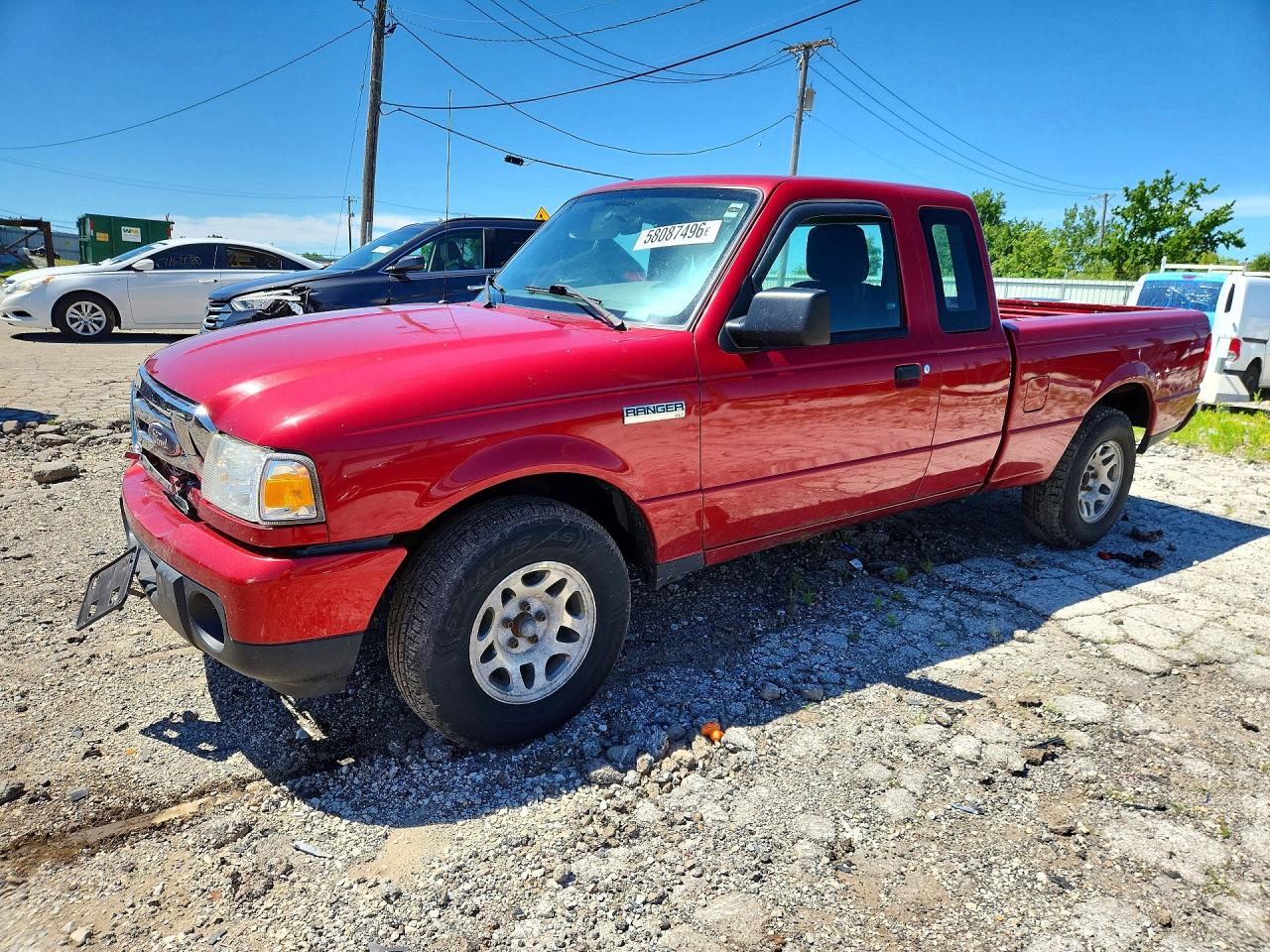 2010 Ford Ranger Super Cab Red vin: 1FTKR4EE3APA04823