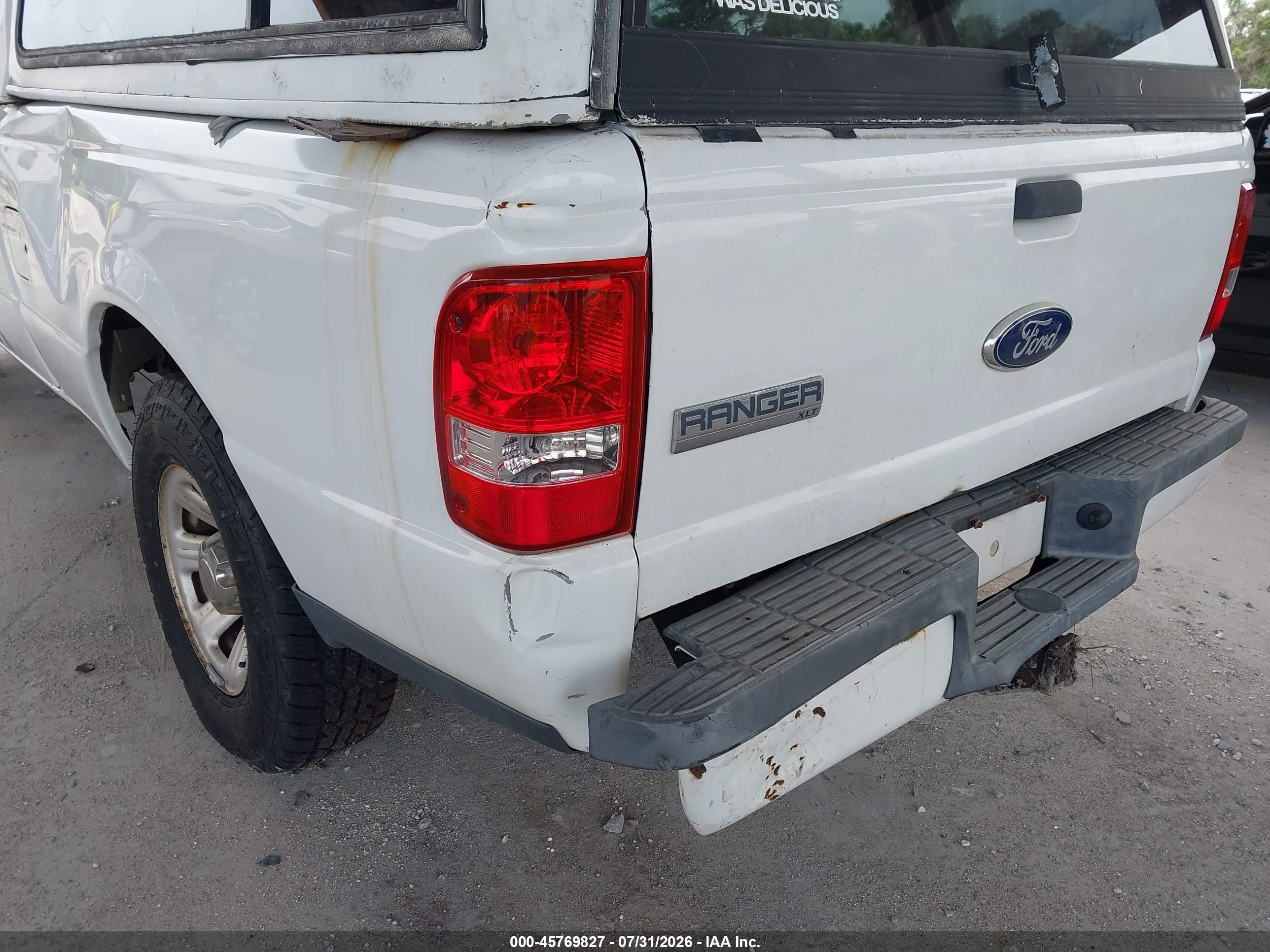 2010 Ford Ranger Sport/xlt White vin: 1FTKR4EE5APA30789