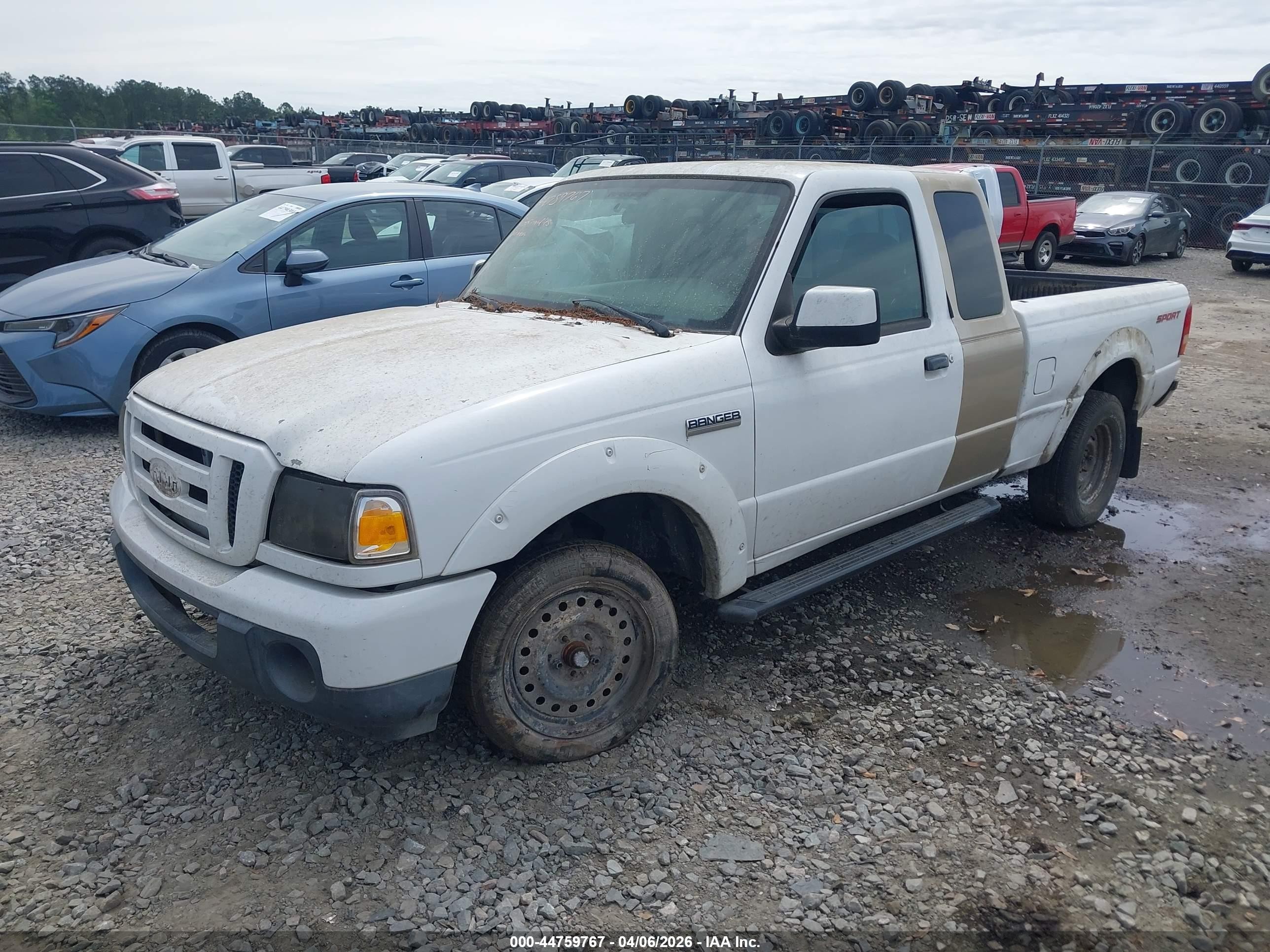 2011 Ford Ranger Sport White vin: 1FTKR4EE7BPA60801
