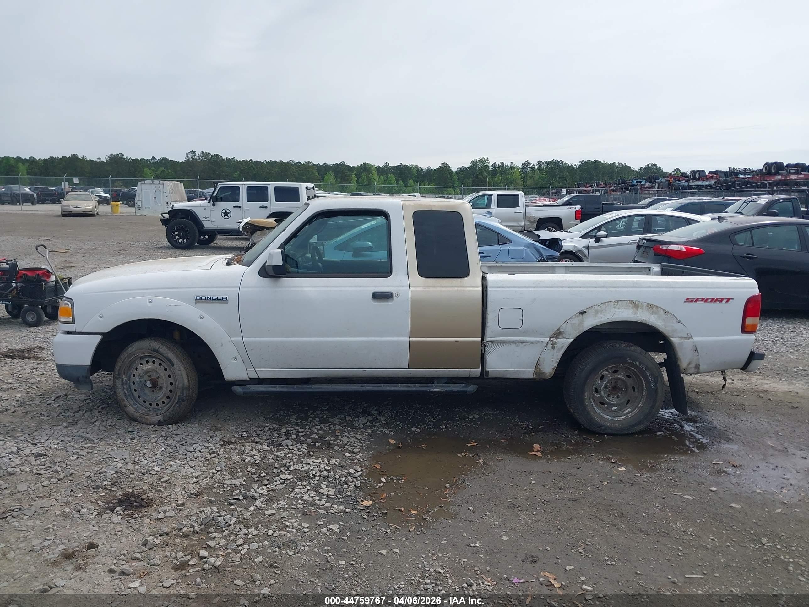 2011 Ford Ranger Sport White vin: 1FTKR4EE7BPA60801