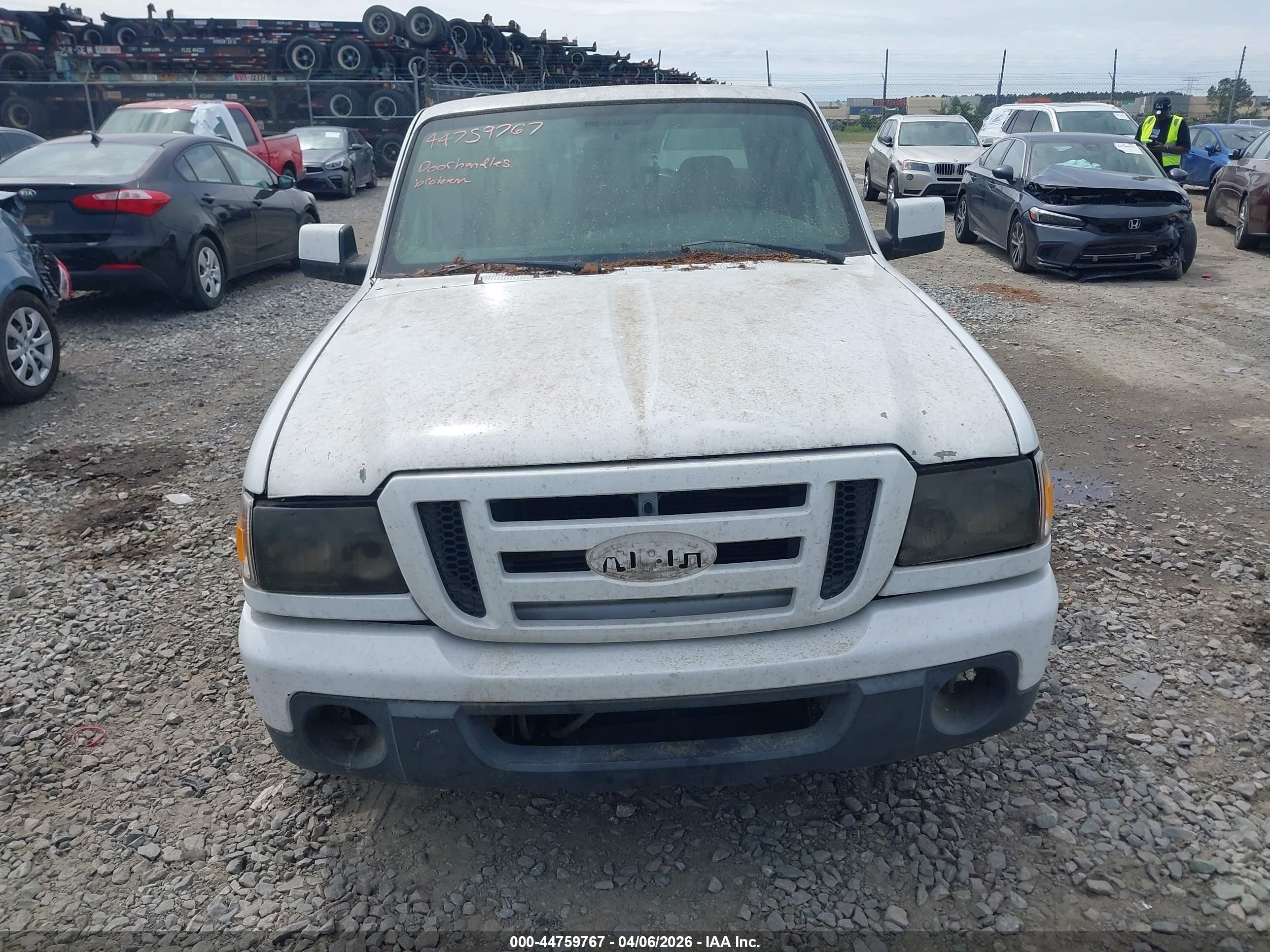 2011 Ford Ranger Sport White vin: 1FTKR4EE7BPA60801