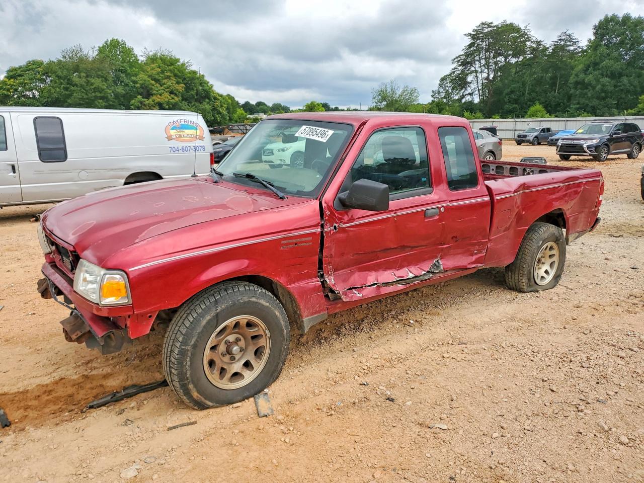 2010 Ford Ranger Super Cab Red vin: 1FTKR4EEXAPA17391