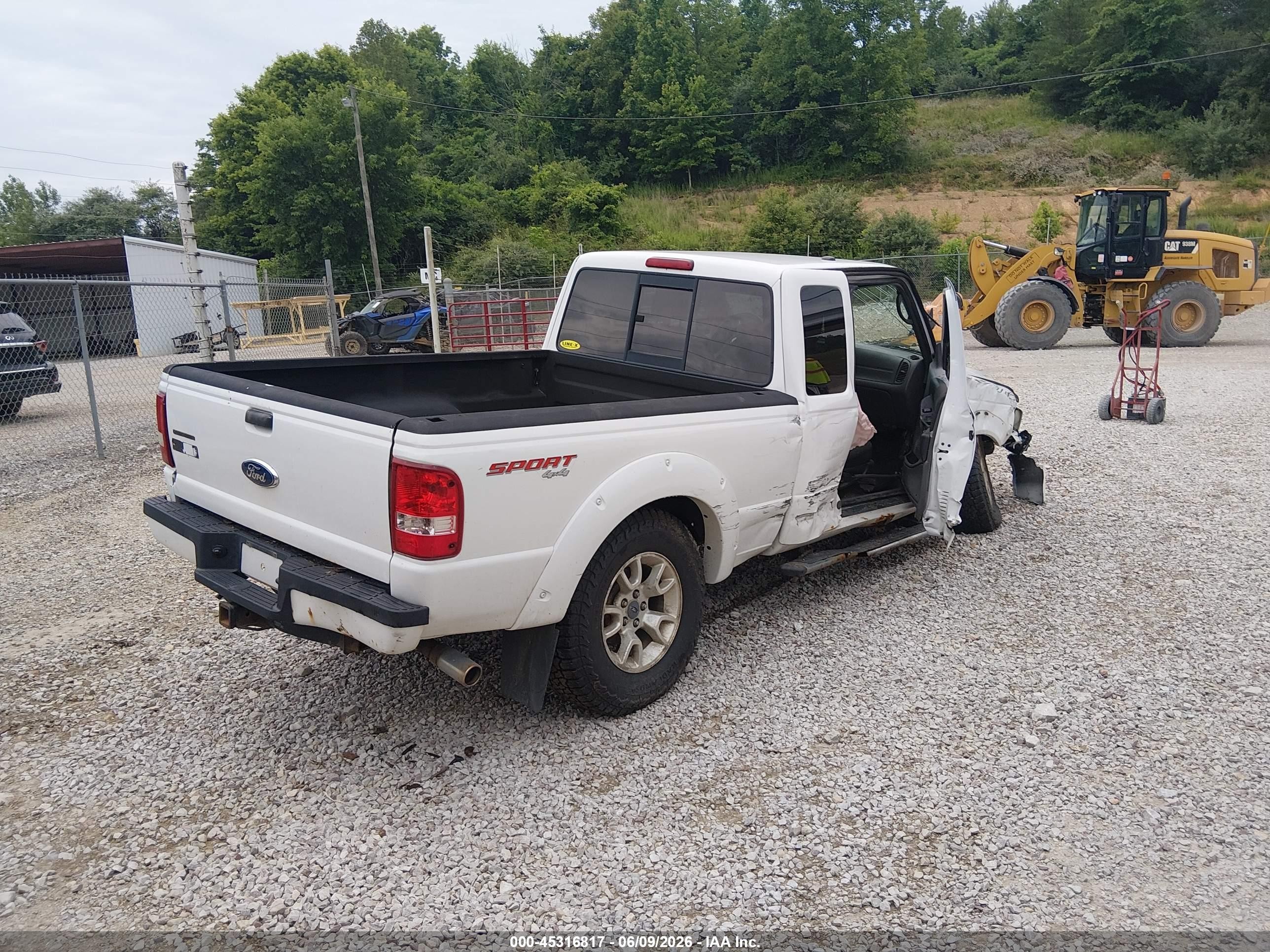 2011 Ford Ranger Sport White vin: 1FTLR4FE0BPA62831