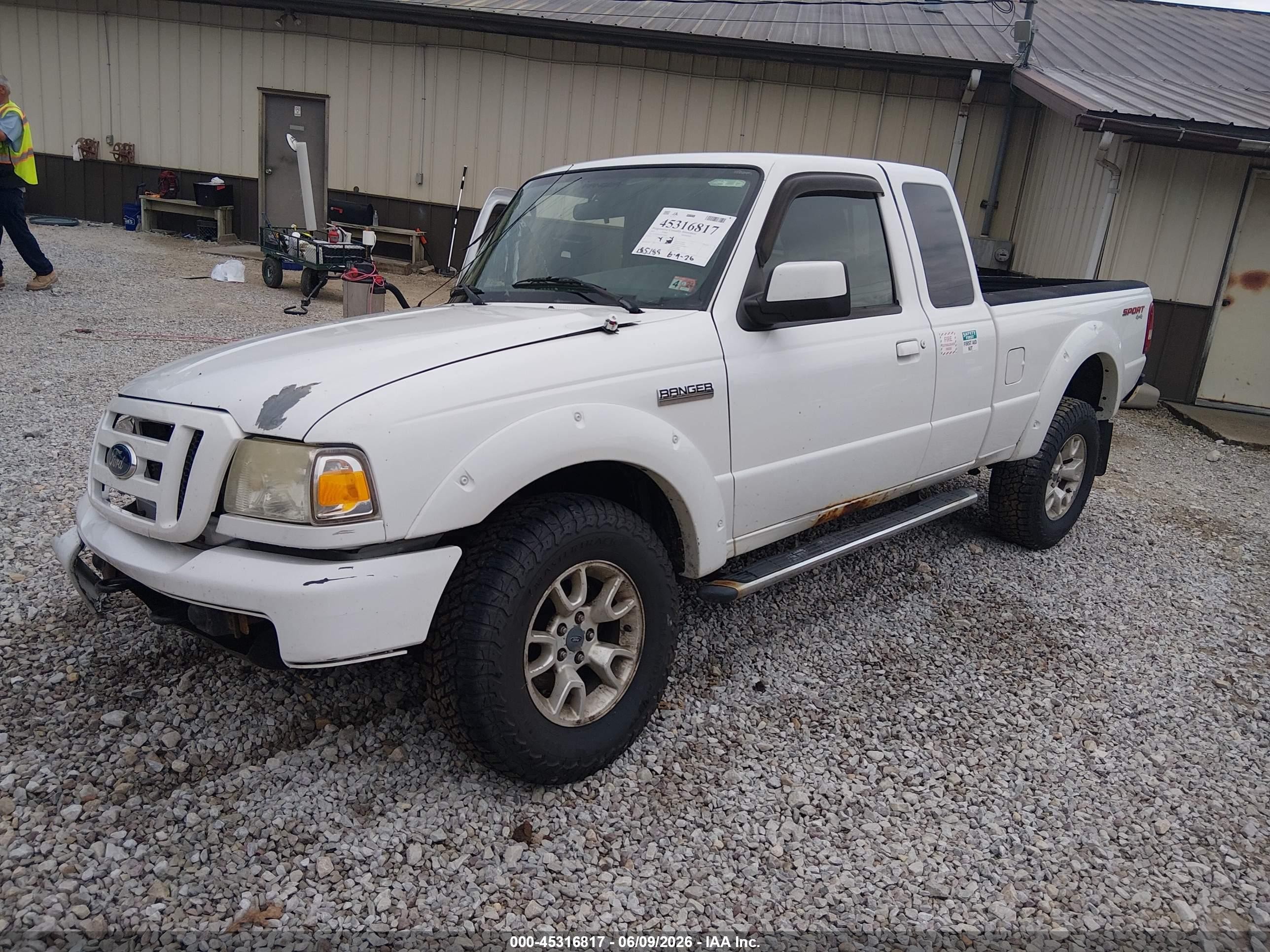 2011 Ford Ranger Sport White vin: 1FTLR4FE0BPA62831