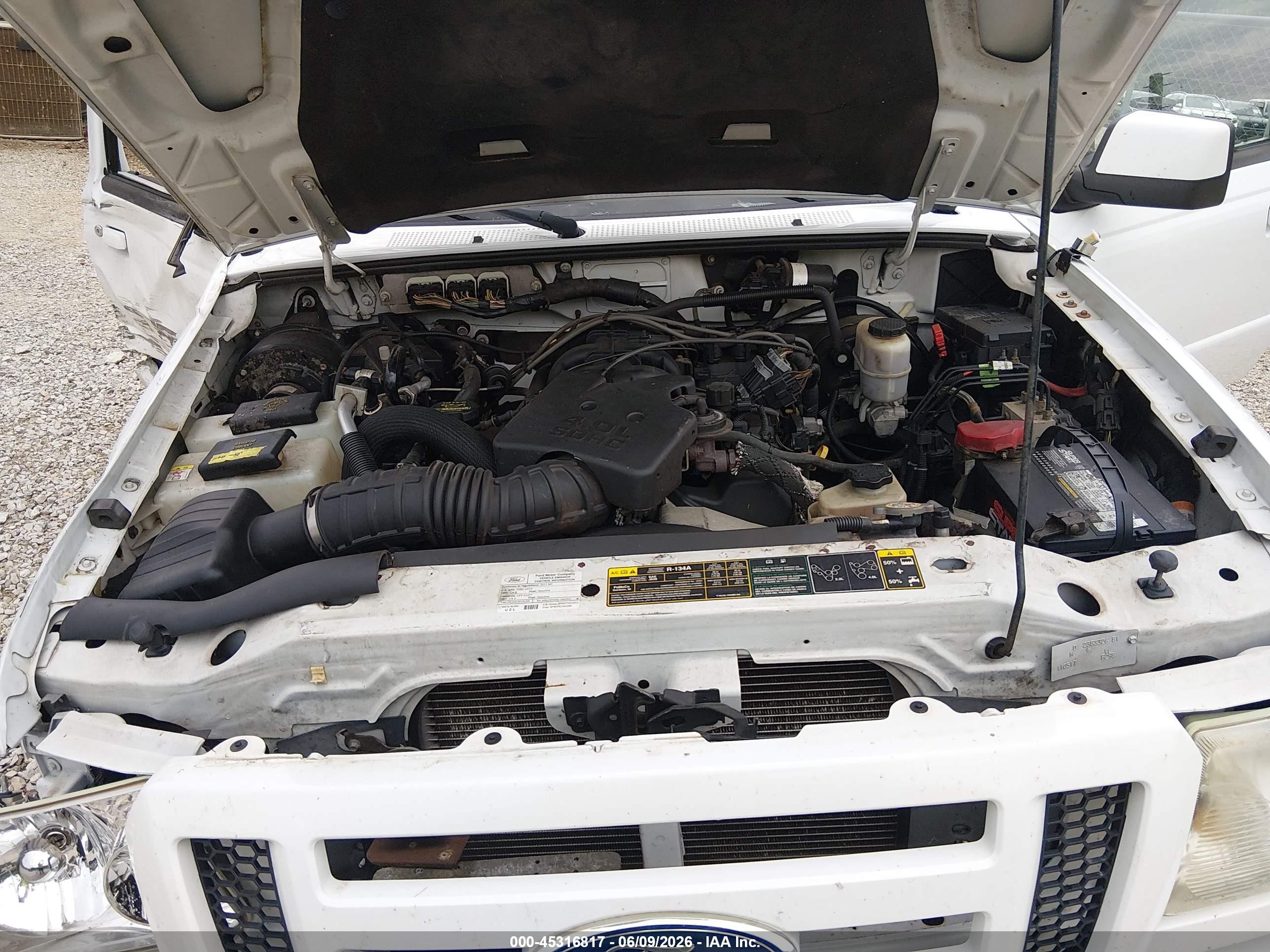 2011 Ford Ranger Sport White vin: 1FTLR4FE0BPA62831