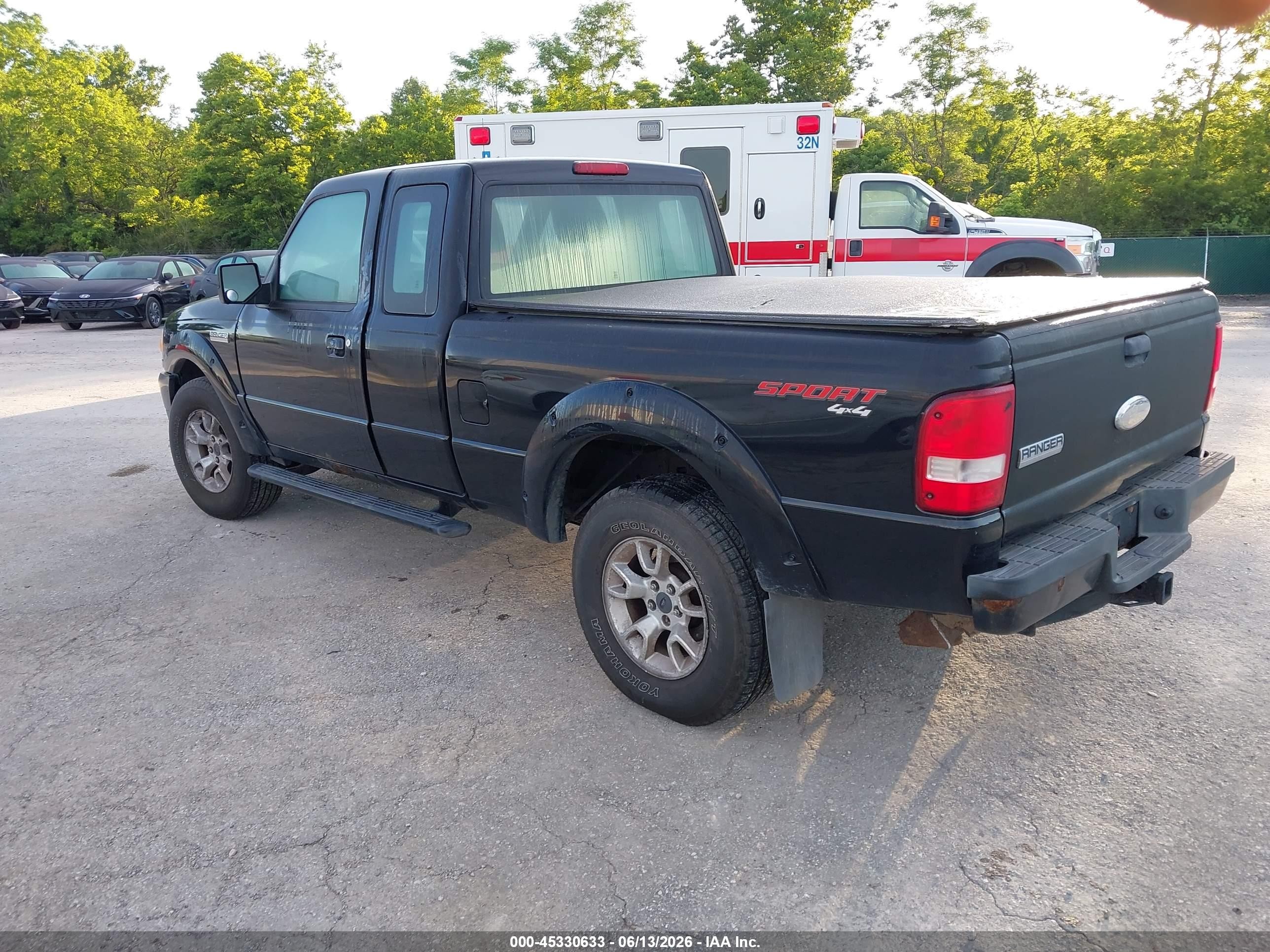 2011 Ford Ranger Sport Black vin: 1FTLR4FE0BPA97272