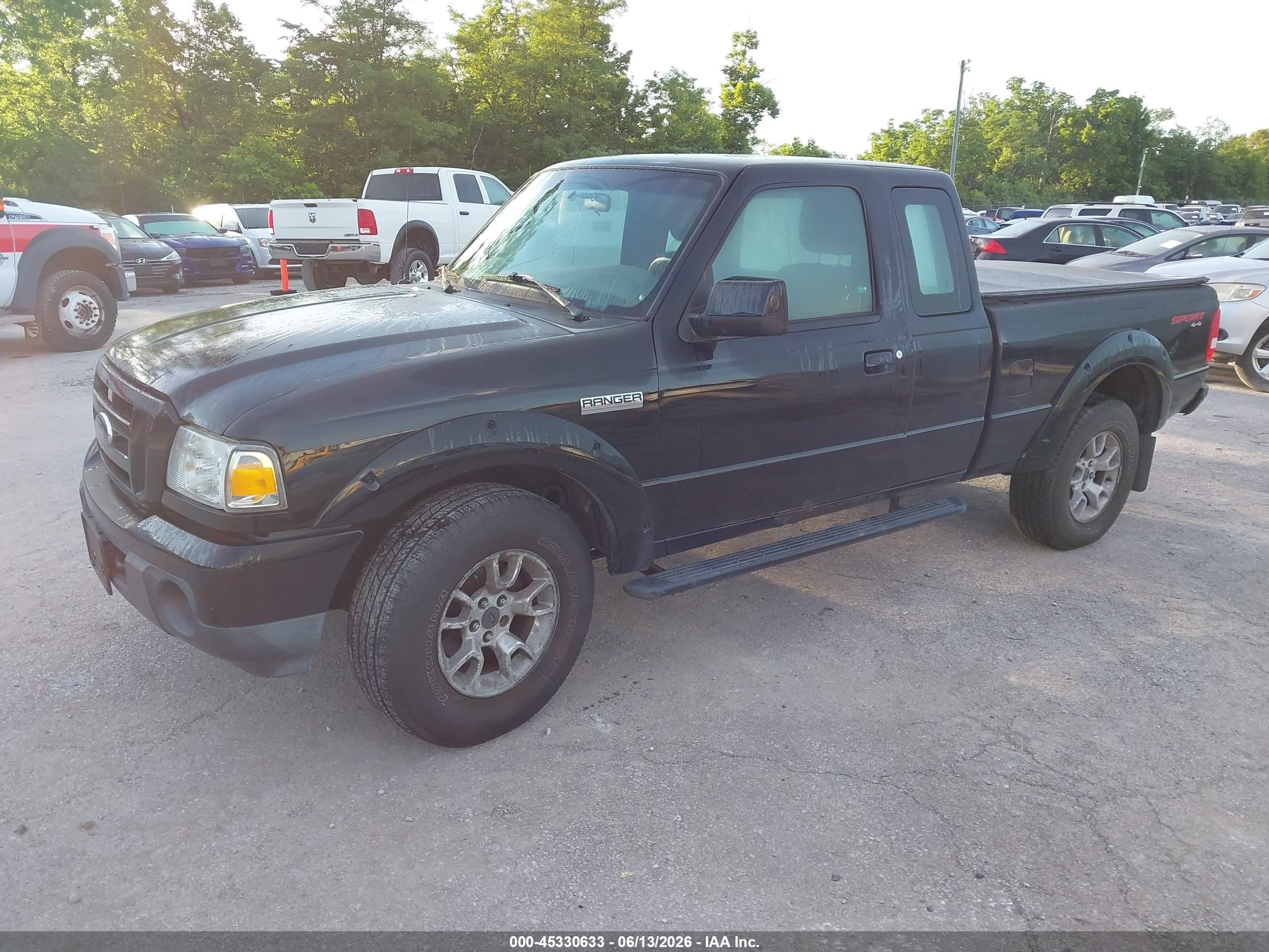 2011 Ford Ranger Sport Black vin: 1FTLR4FE0BPA97272
