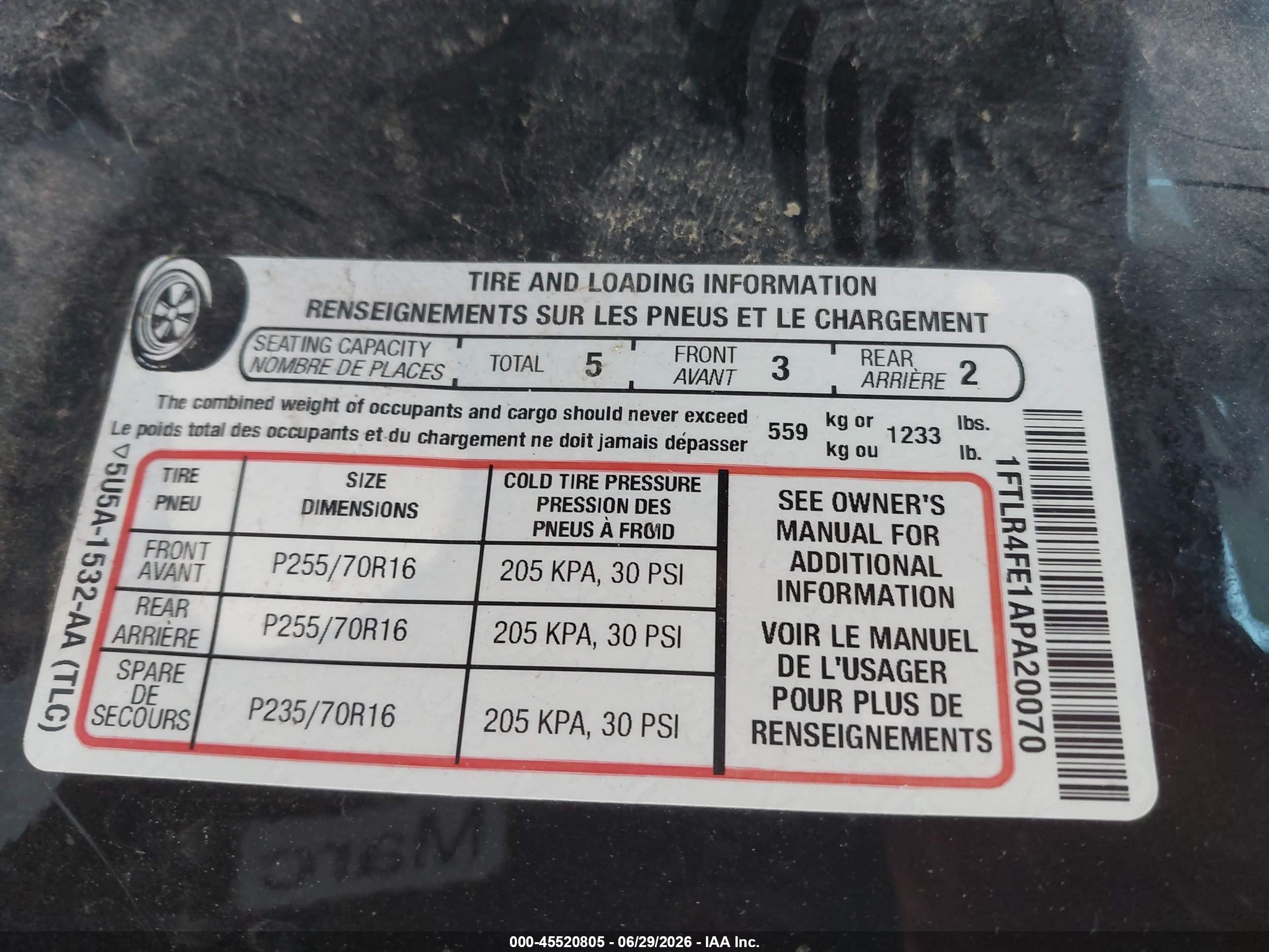 2010 Ford Ranger Sport/xlt Black vin: 1FTLR4FE1APA20070