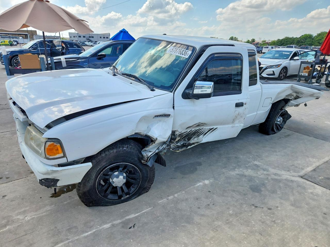2010 Ford Ranger Super Cab White vin: 1FTLR4FE1APA78809
