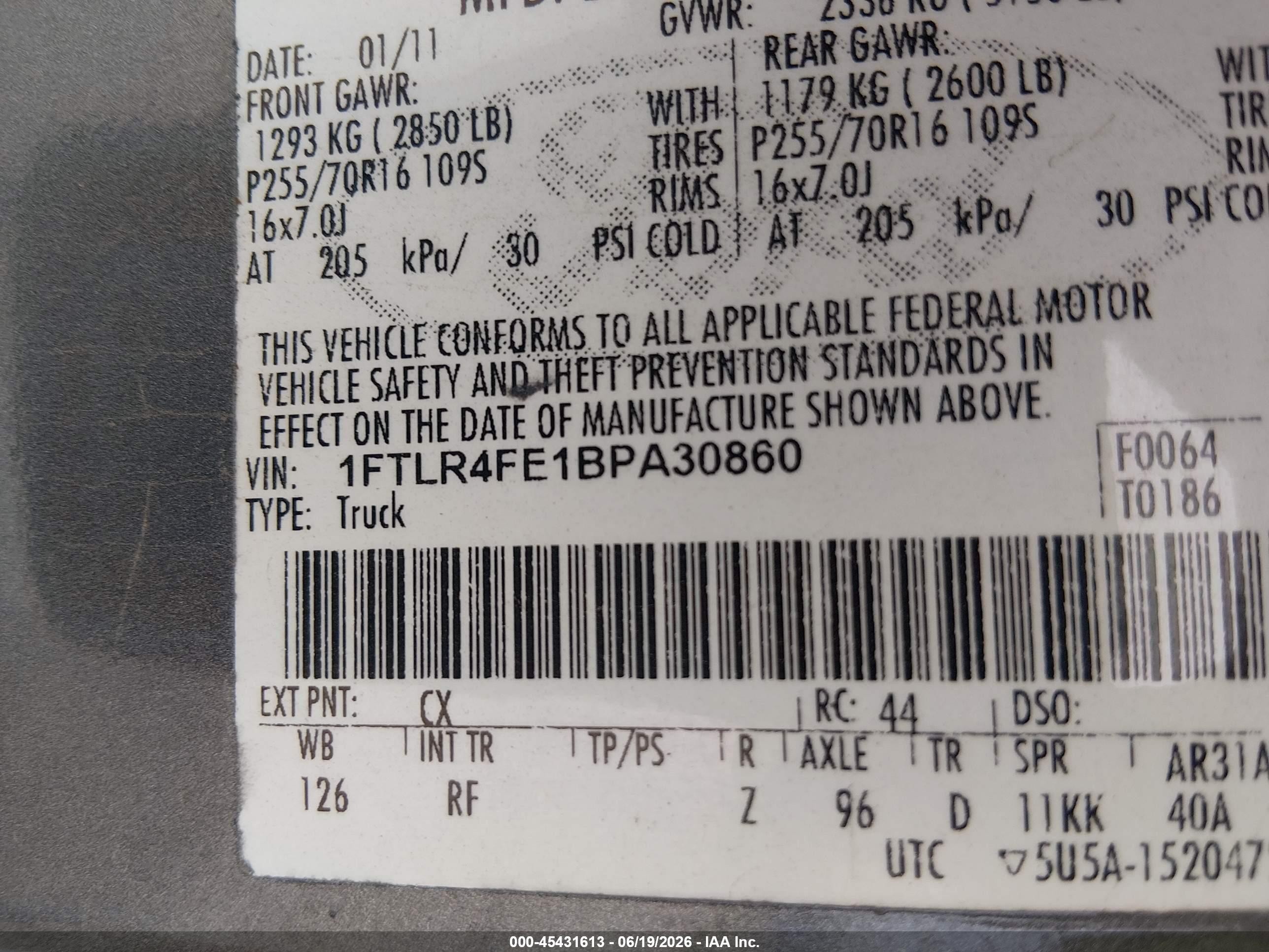 2011 Ford Ranger Super Cab Gray vin: 1FTLR4FE1BPA30860