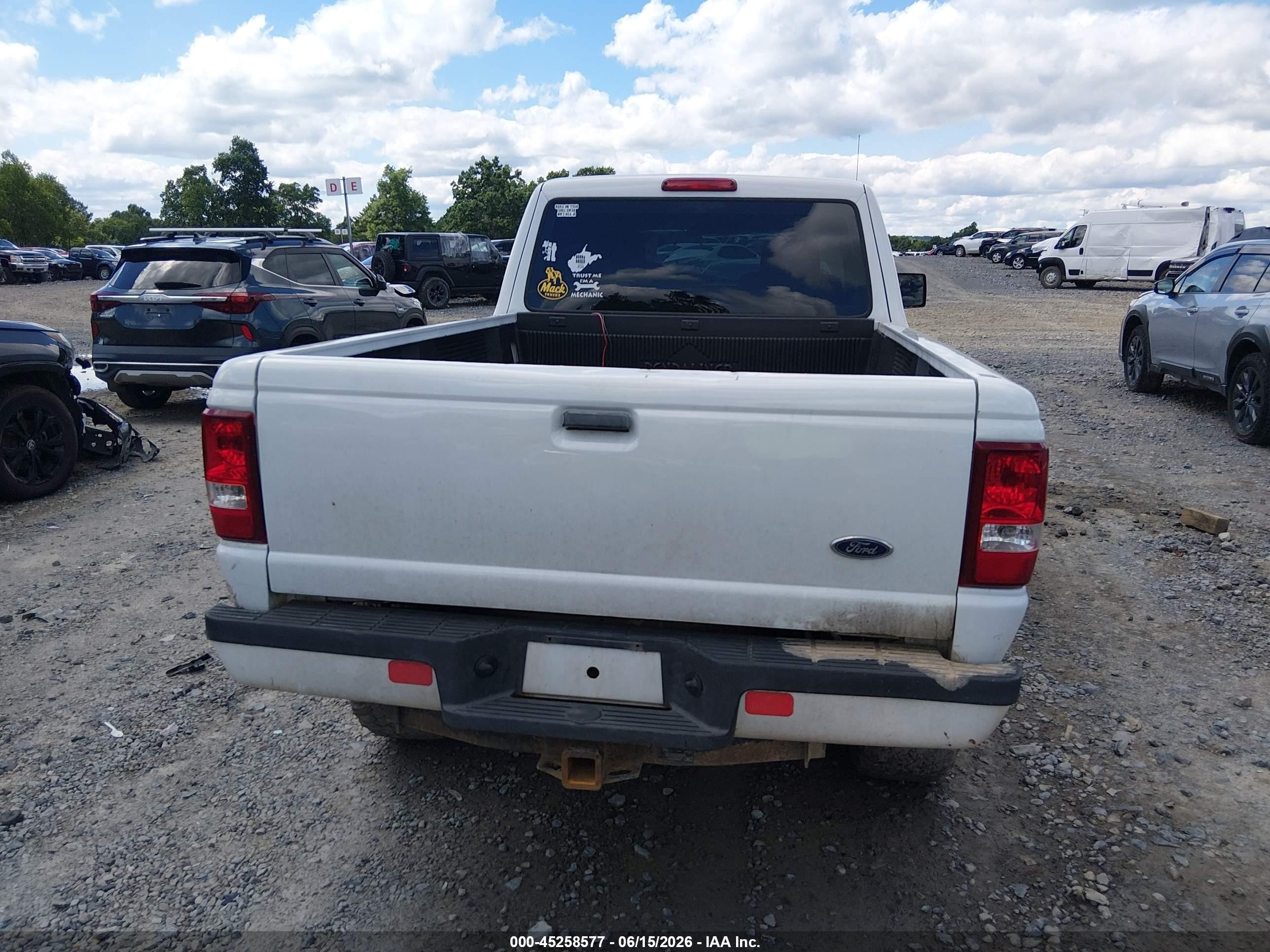 2010 Ford Ranger Sport/xlt White vin: 1FTLR4FE2APA64045