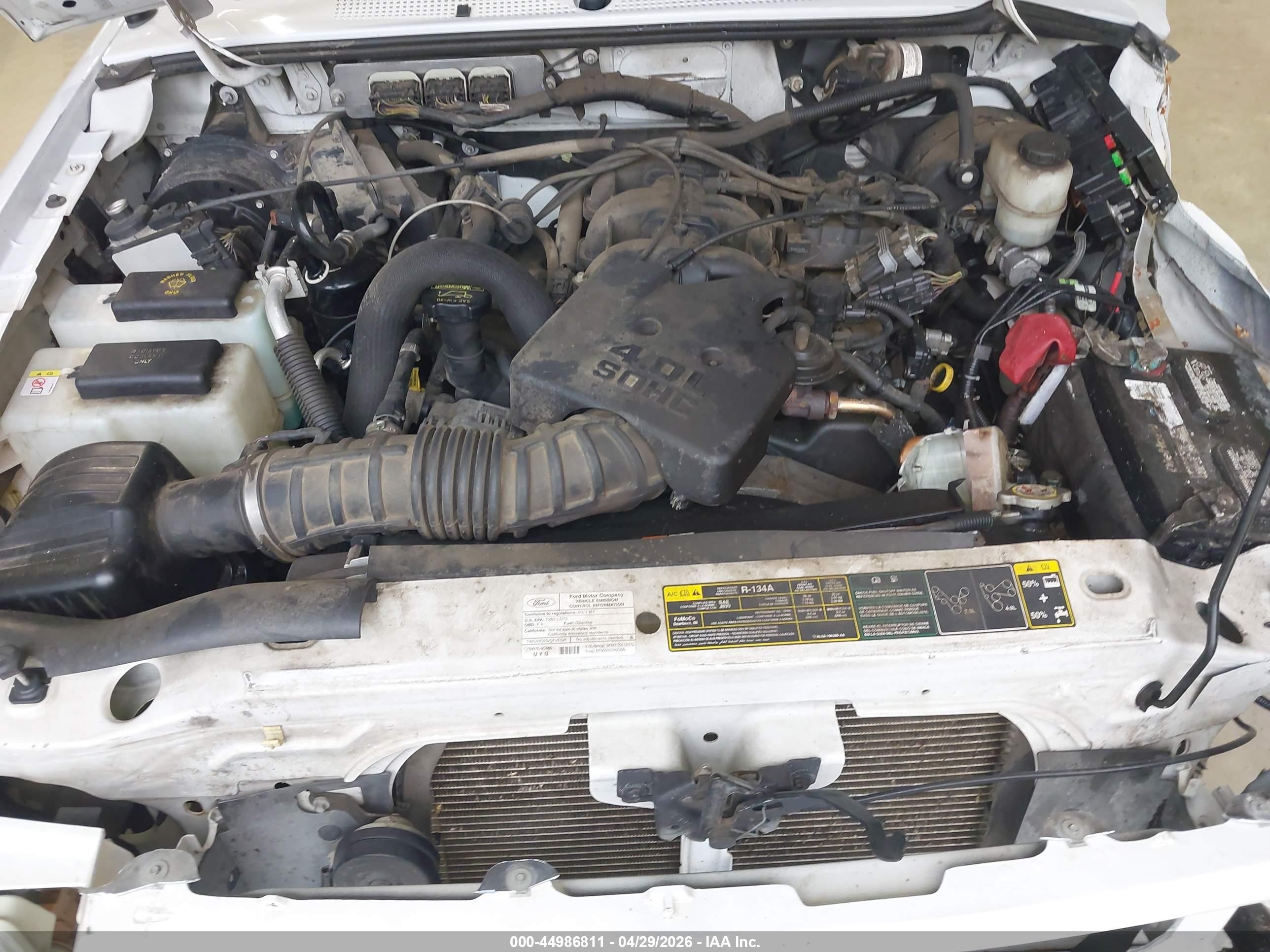 2011 Ford Ranger Xlt White vin: 1FTLR4FE3BPA68767