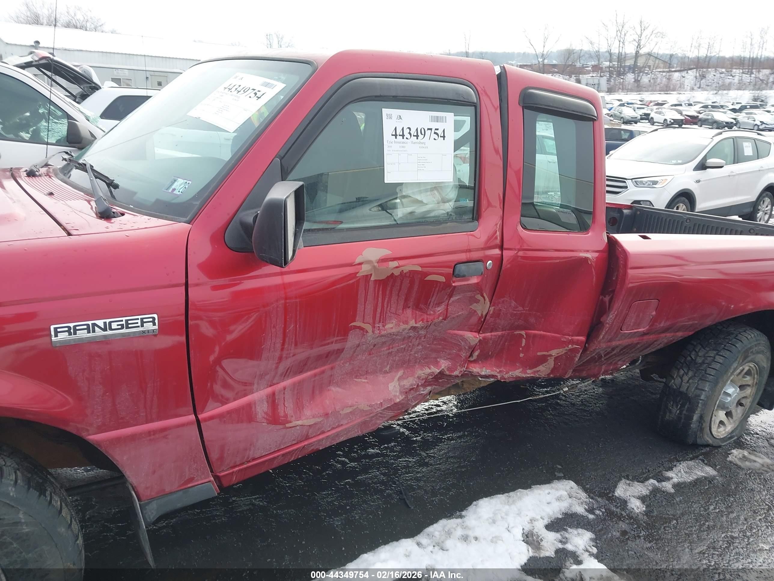 2010 Ford Ranger Sport/xlt Red vin: 1FTLR4FE4APA76973